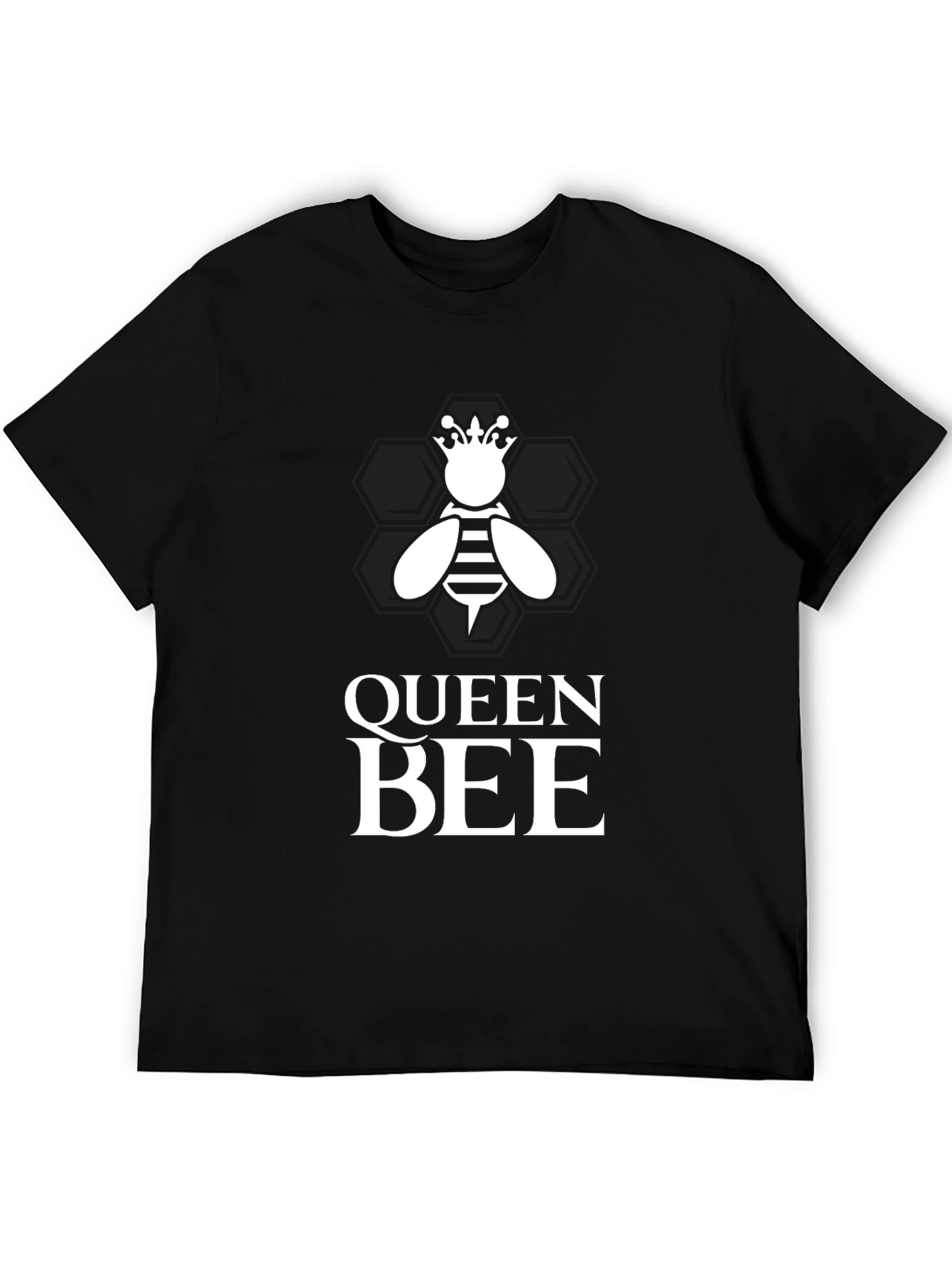 Queen Bee Graphic Tee - Black Cotton T-Shirt