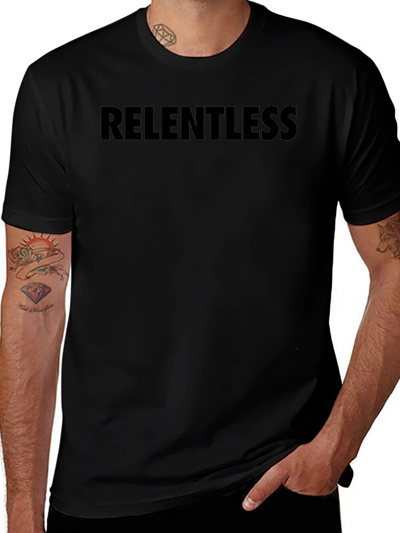 Relentless Black Graphic T-Shirt - Stylish and Comfortable