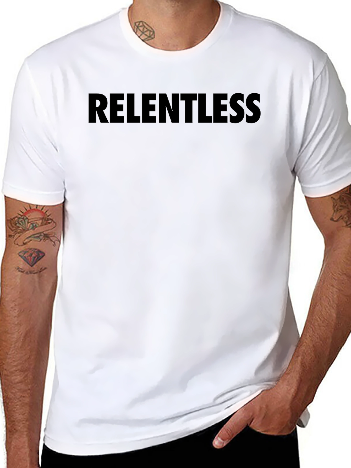 Relentless Black Graphic T-Shirt - Stylish and Comfortable
