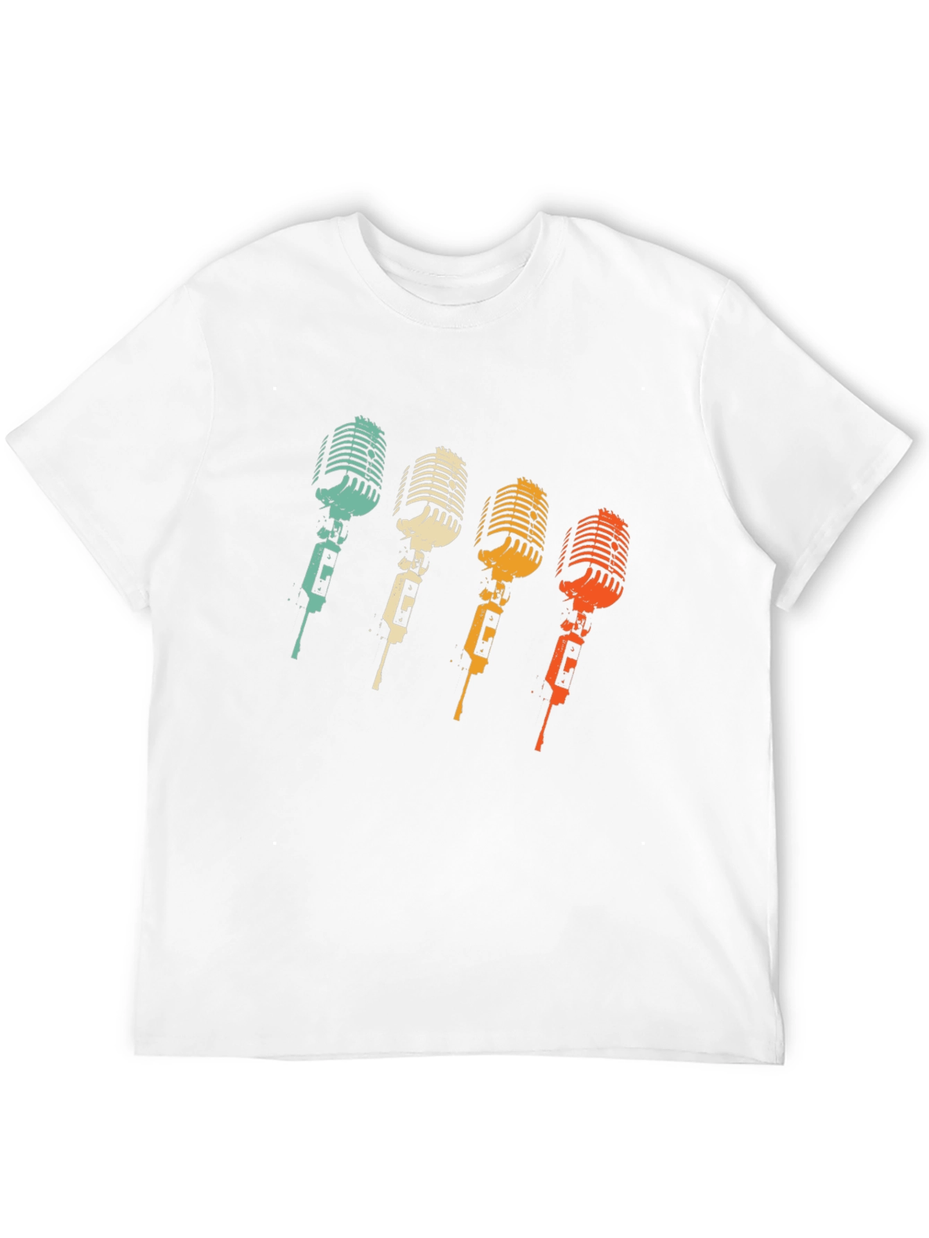 Retro Microphone Graphic Tee - Classic Vocal Design