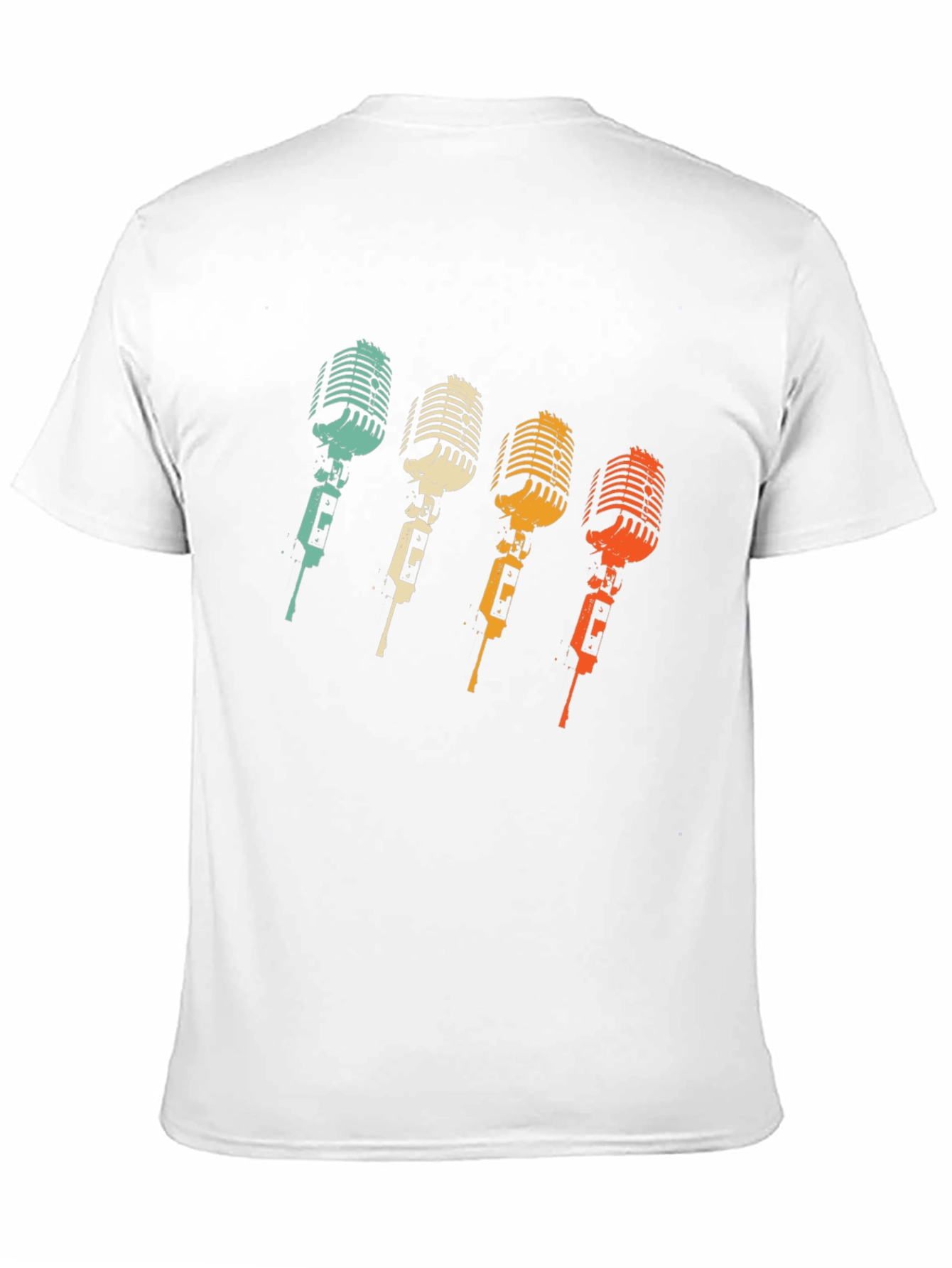 Retro Microphone Graphic Tee - Classic Vocal Design