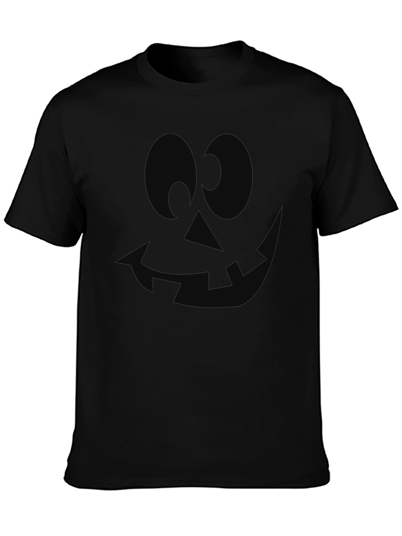 Spooky Black Pumpkin Face Graphic Tee