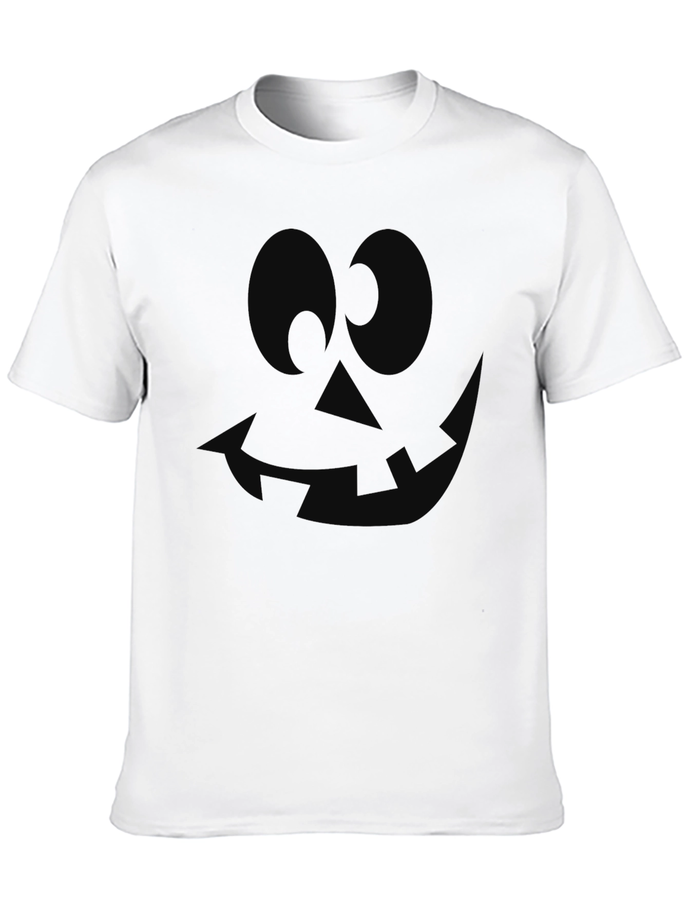 Spooky Black Pumpkin Face Graphic Tee