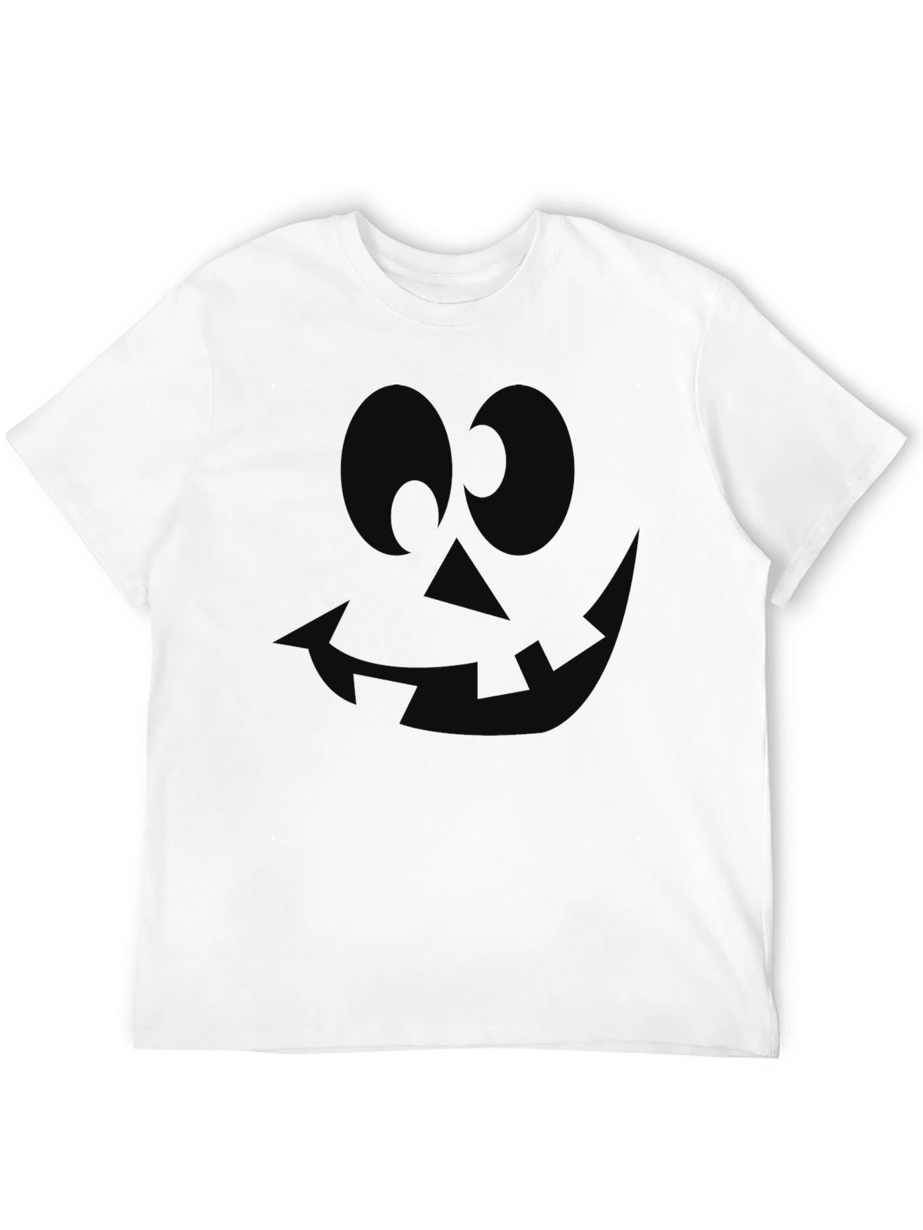 Spooky Black Pumpkin Face Graphic Tee