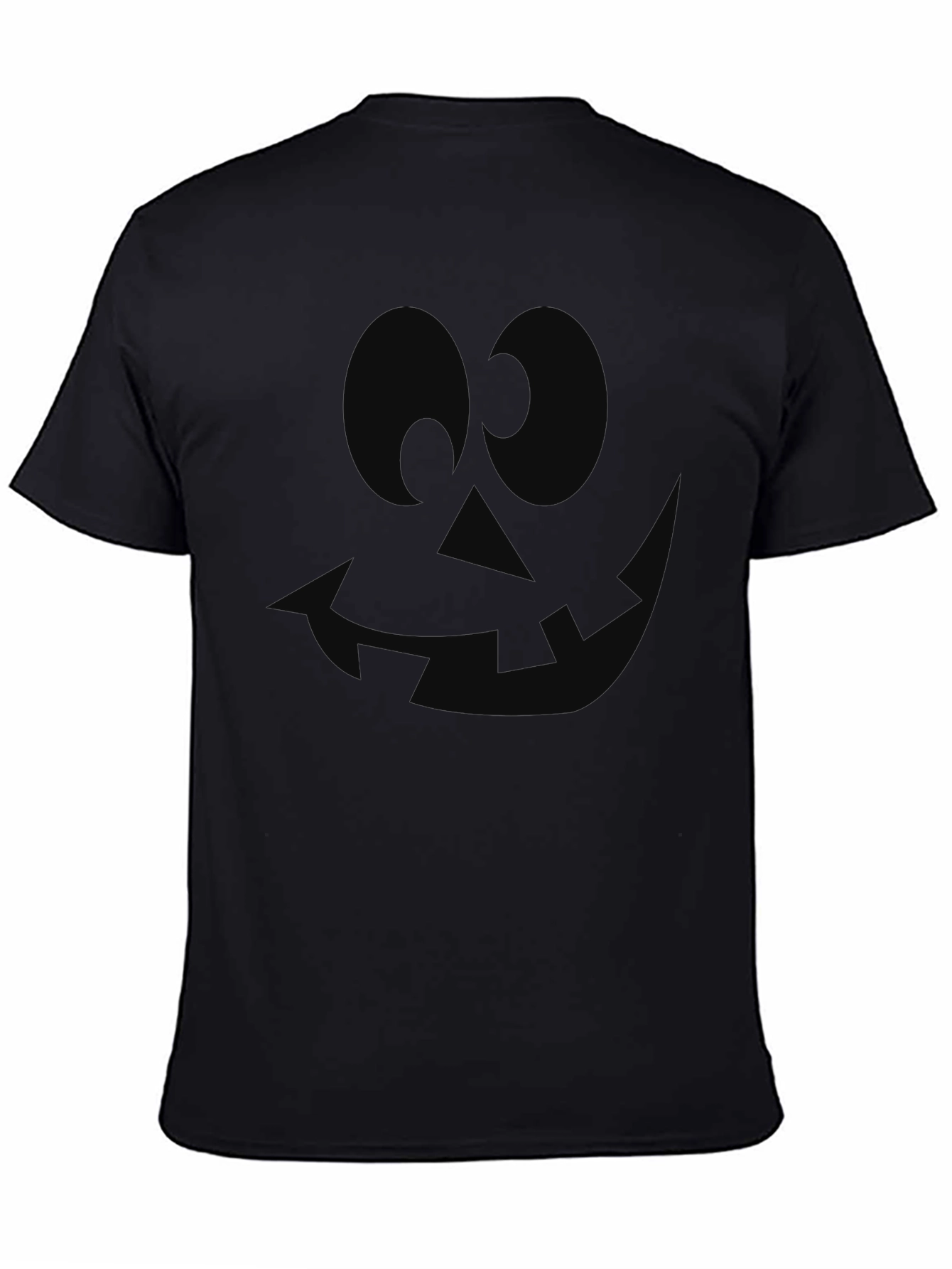 Spooky Black Pumpkin Face Graphic Tee