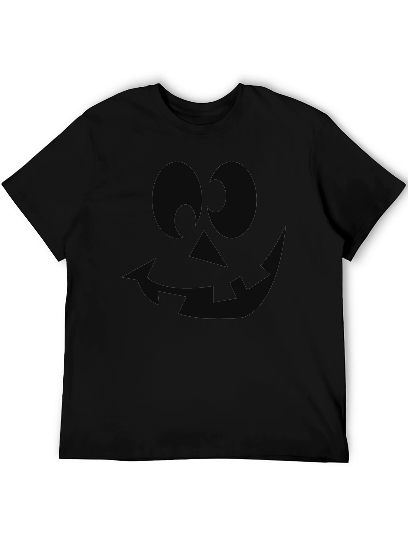 Spooky Black Pumpkin Face Graphic Tee