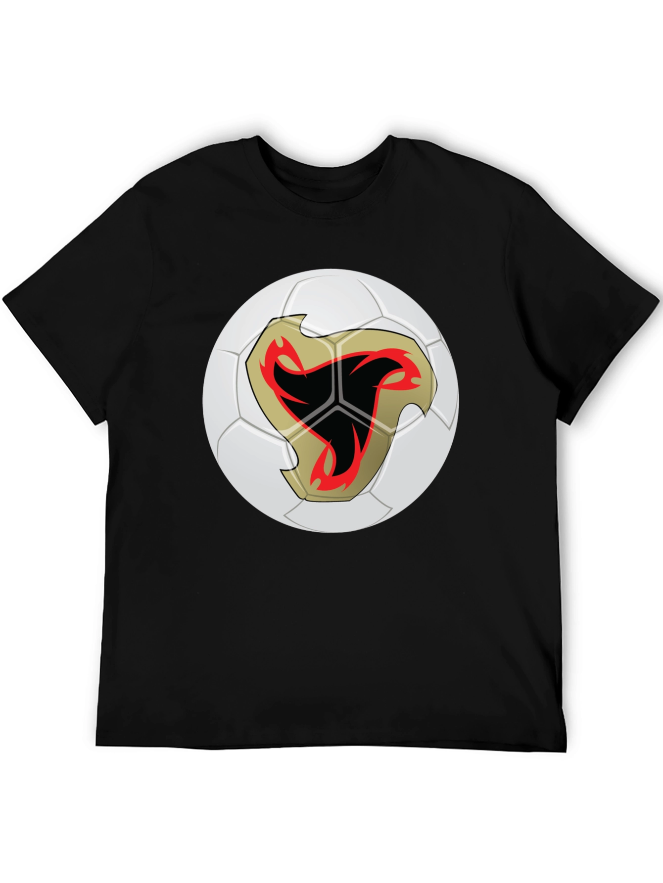 Soccer Ball Graphic Tee - Stylish Black T-Shirt