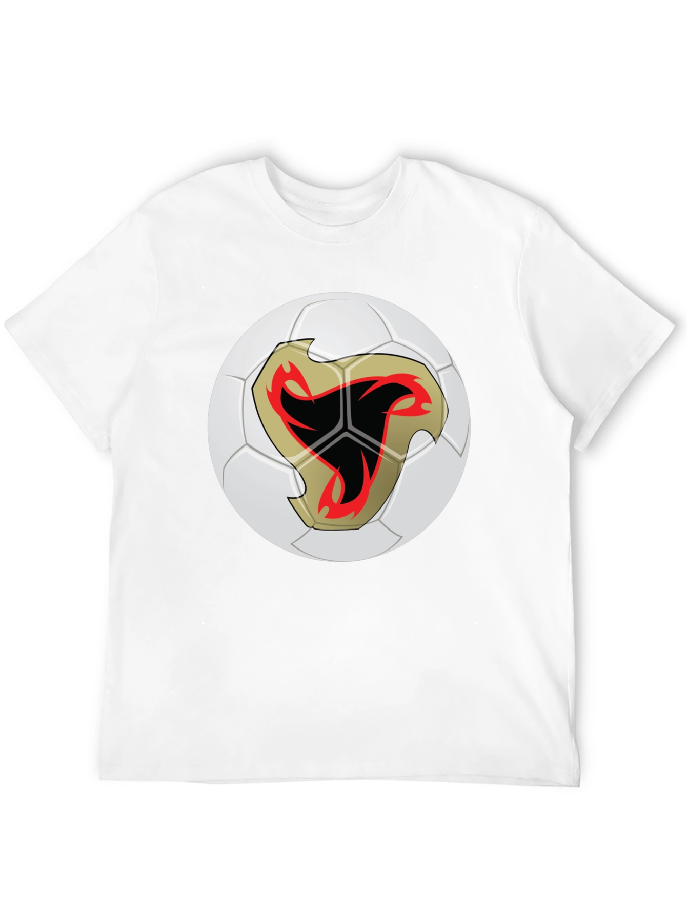 Soccer Ball Graphic Tee - Stylish Black T-Shirt