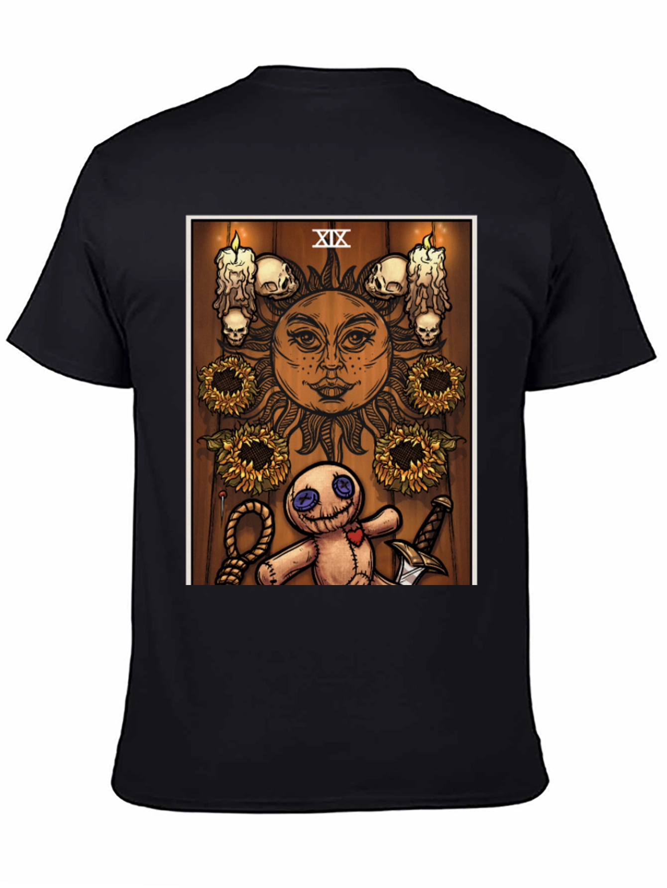 Tarot Card Style Graphic Print T-Shirt - Unisex