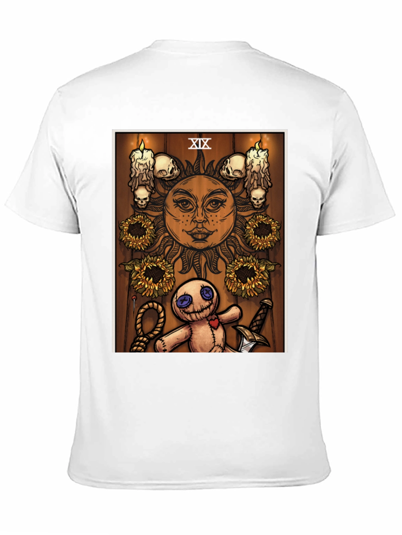 Tarot Card Style Graphic Print T-Shirt - Unisex