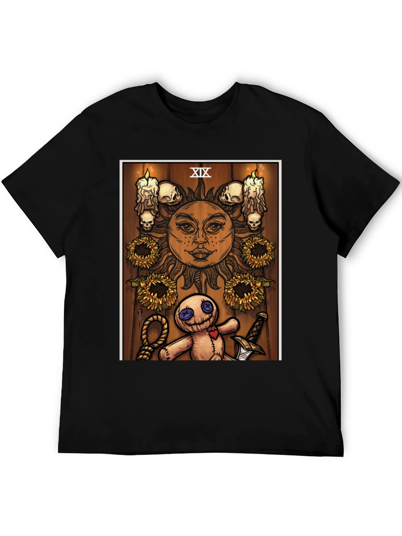 Tarot Card Style Graphic Print T-Shirt - Unisex