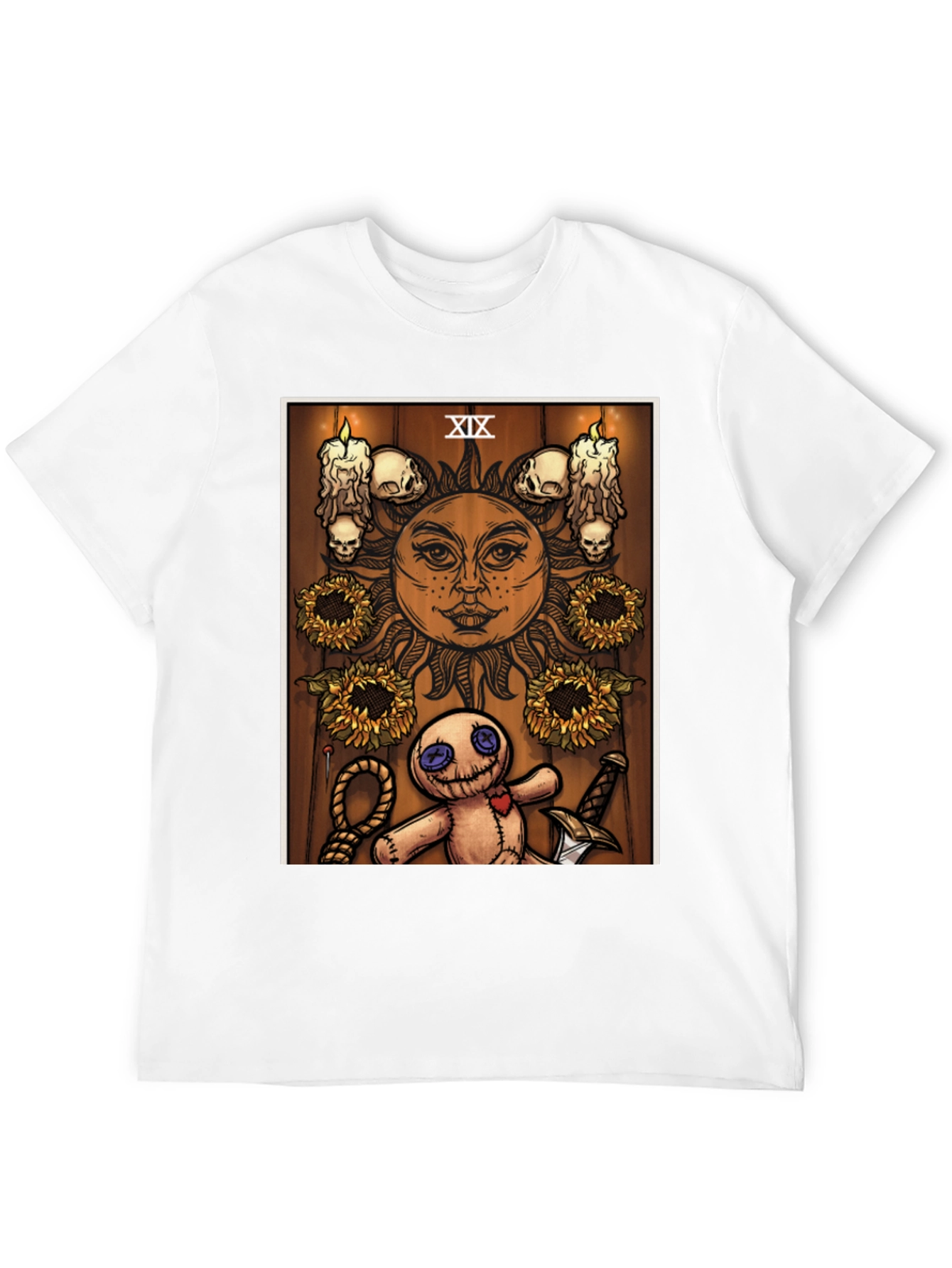 Tarot Card Style Graphic Print T-Shirt - Unisex