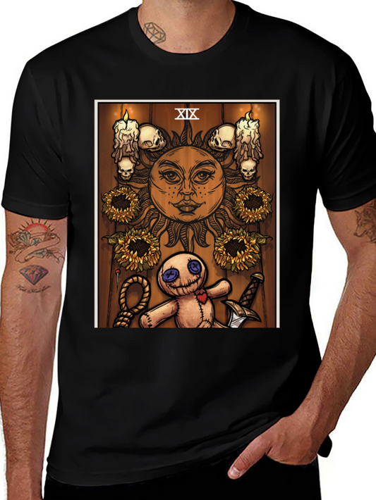 Tarot Card Style Graphic Print T-Shirt - Unisex