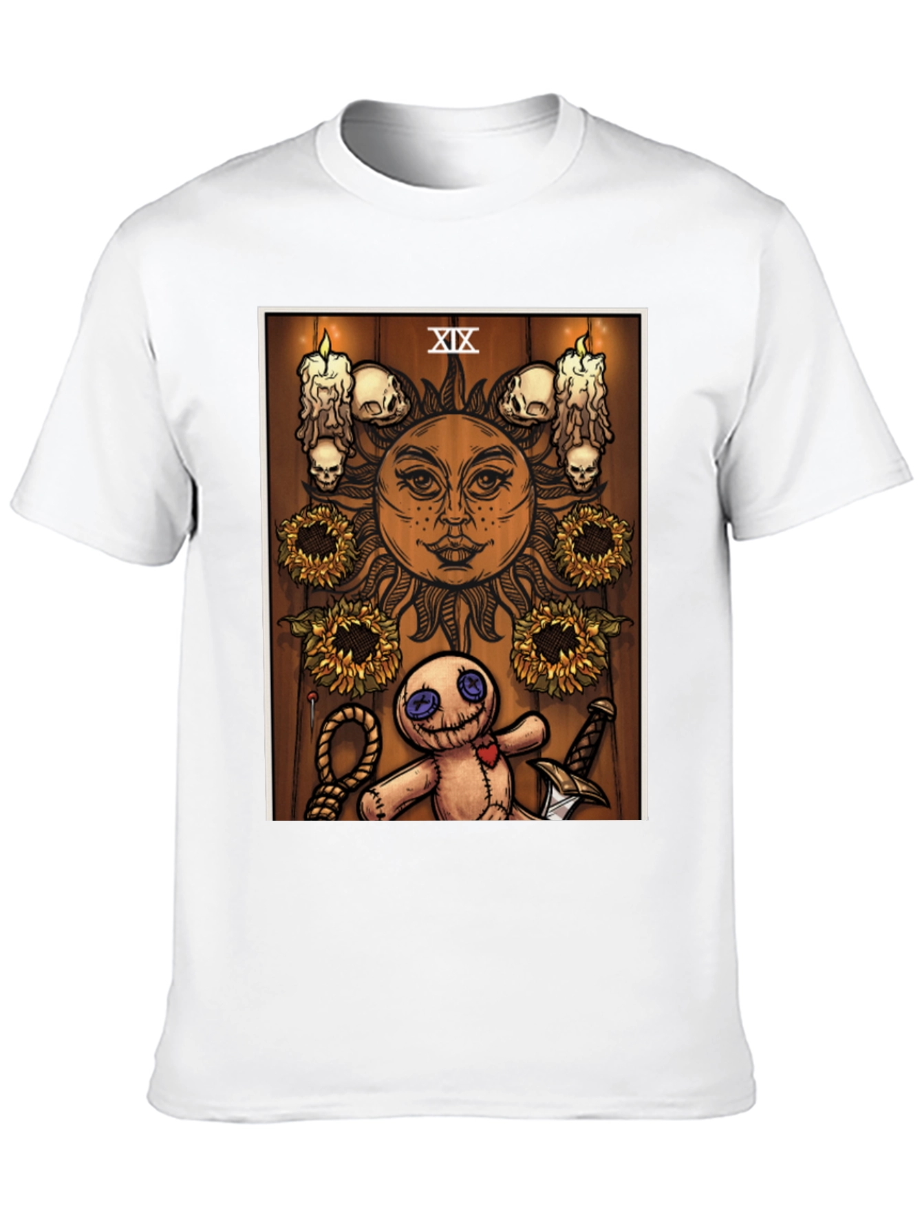 Tarot Card Style Graphic Print T-Shirt - Unisex