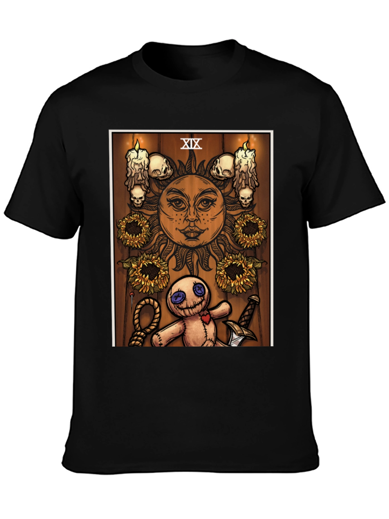 Tarot Card Style Graphic Print T-Shirt - Unisex