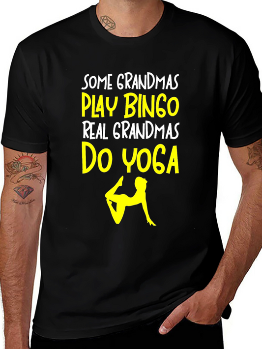 Yoga Grandma T-Shirt - Play Bingo Do Yoga
