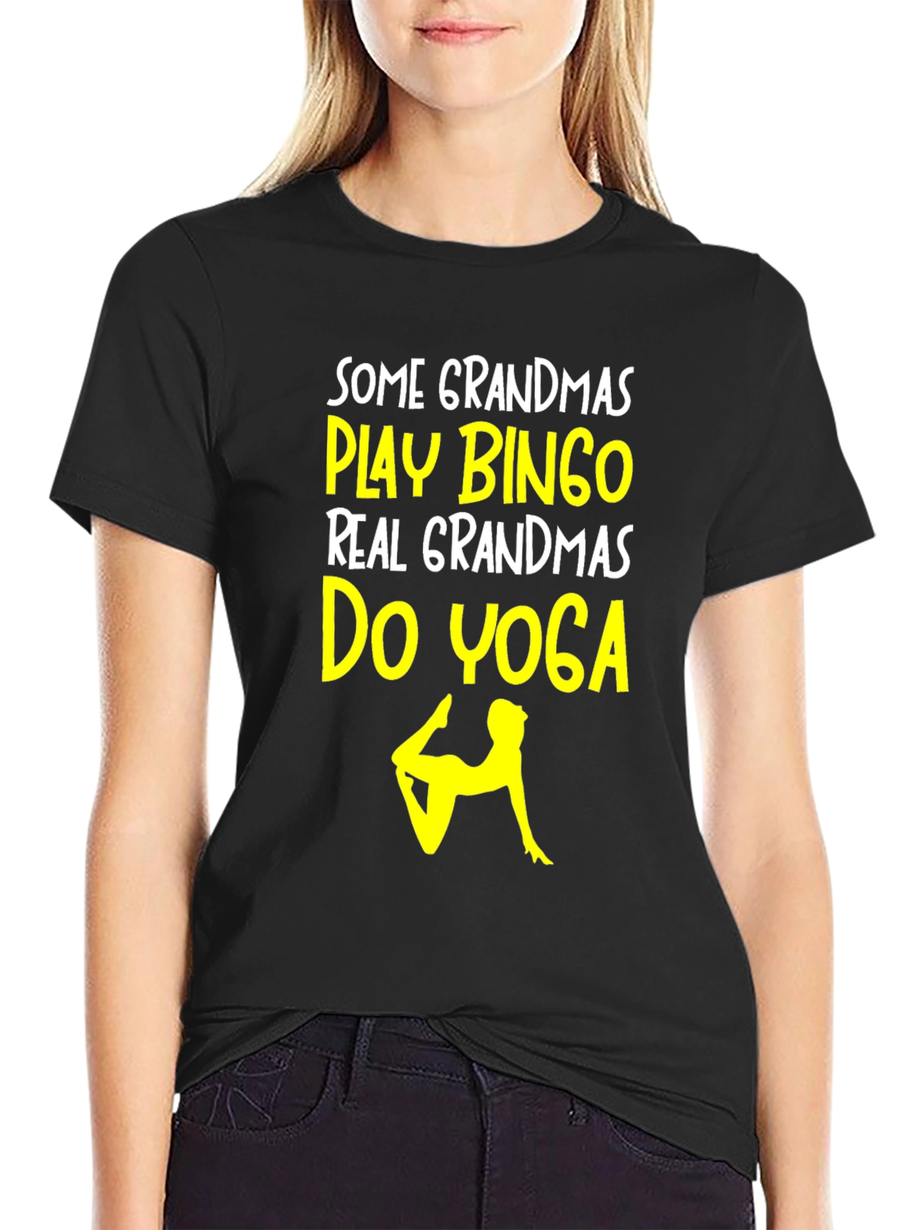 Yoga Grandma T-Shirt - Play Bingo Do Yoga