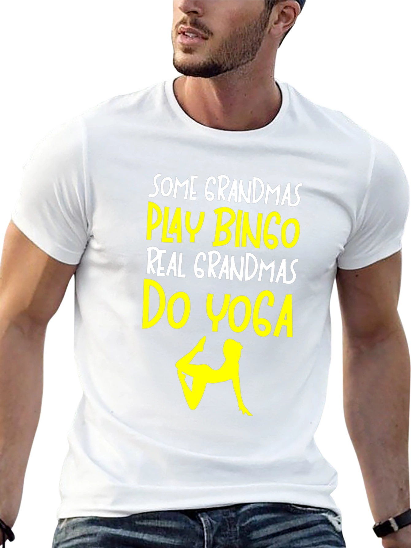 Yoga Grandma T-Shirt - Play Bingo Do Yoga