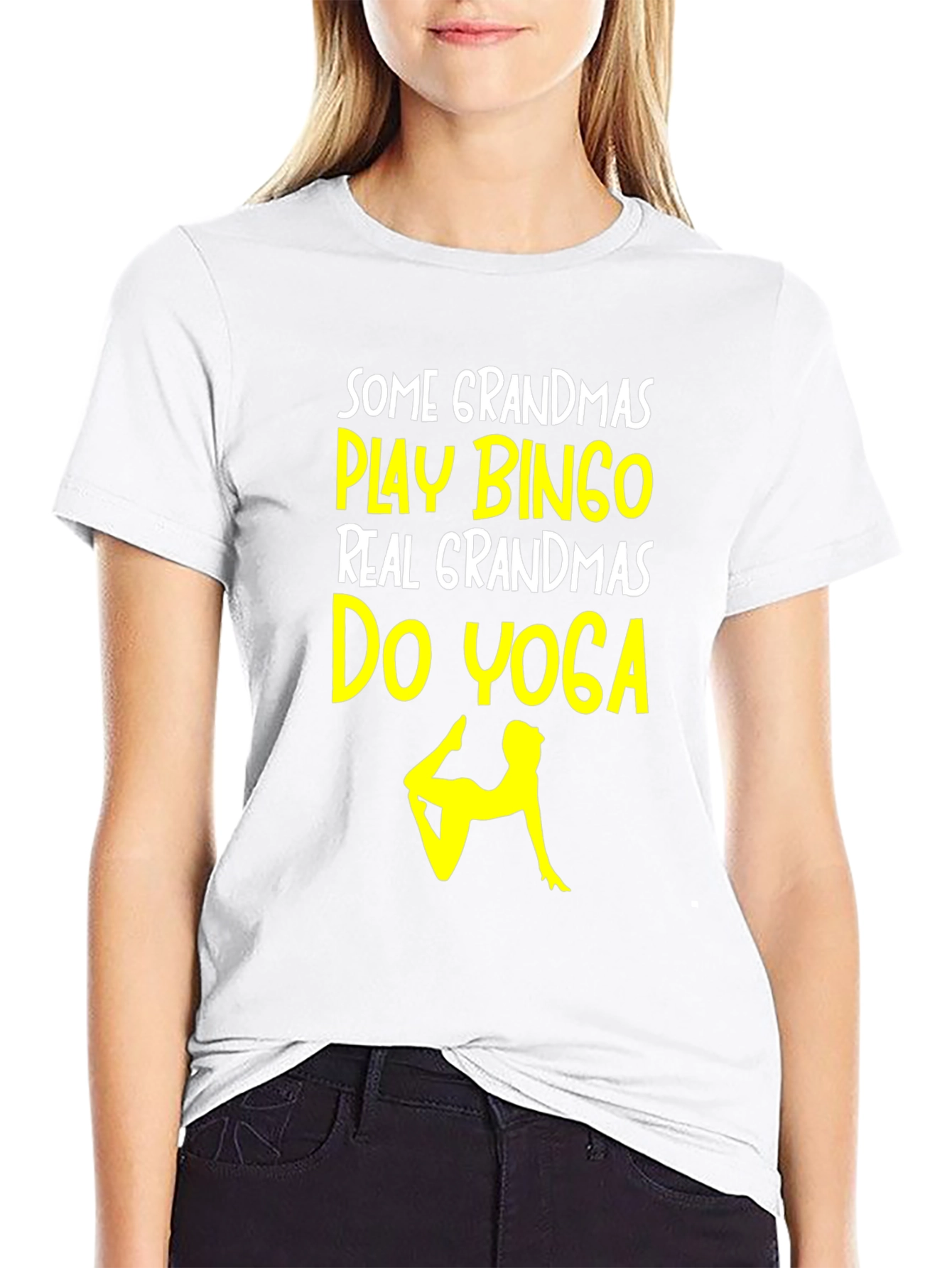 Yoga Grandma T-Shirt - Play Bingo Do Yoga