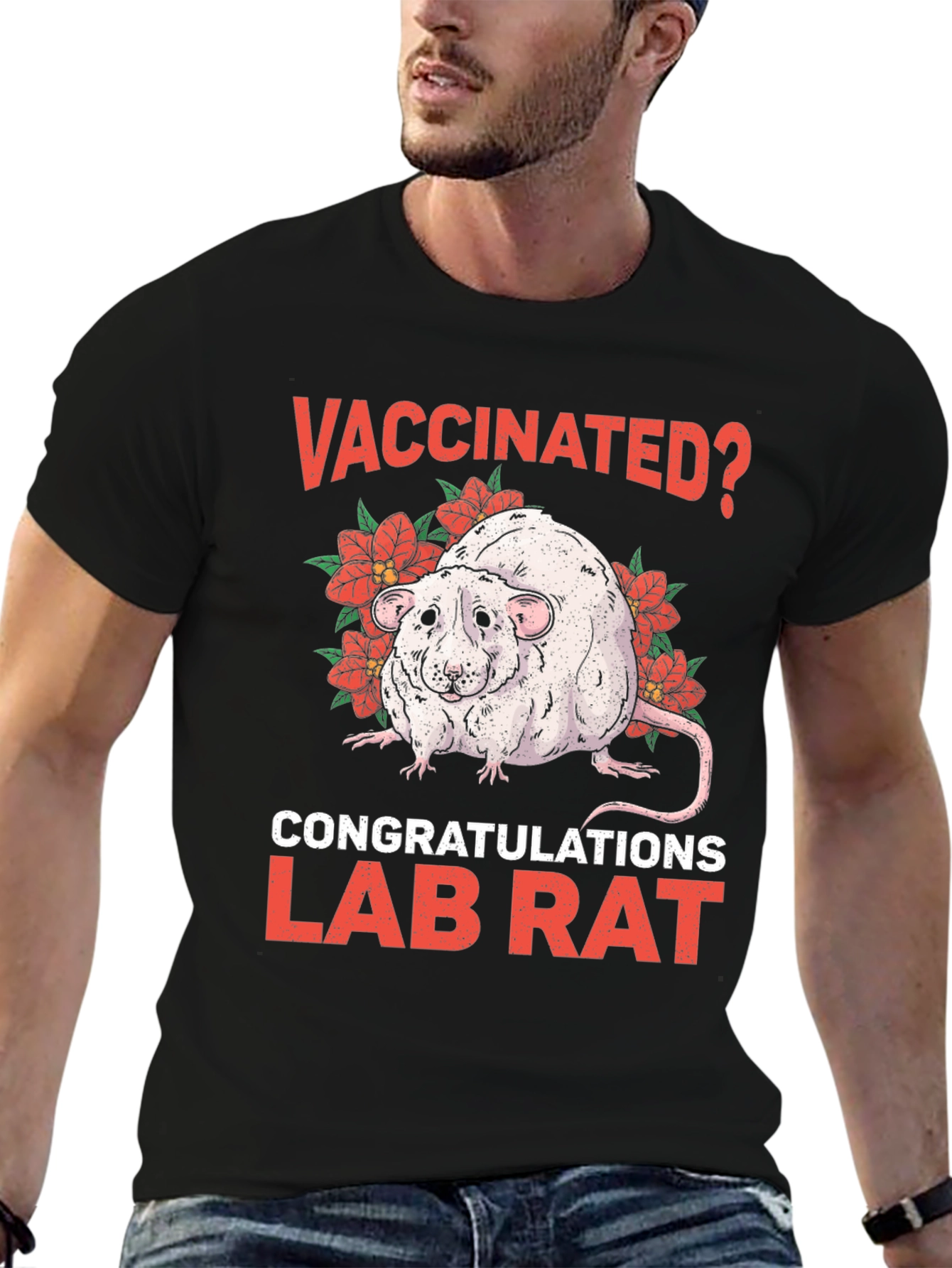 Vaccinated Lab Rat Graphic T-Shirt