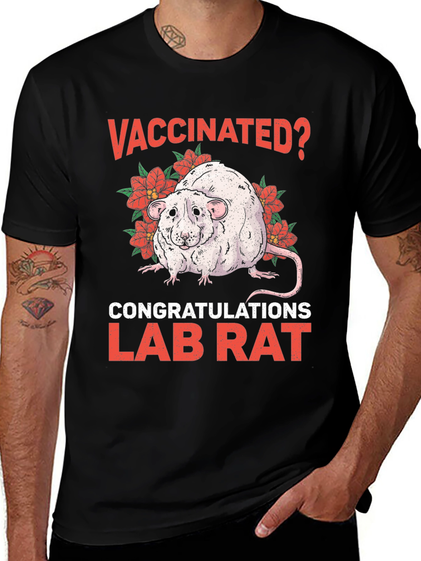 Vaccinated Lab Rat Graphic T-Shirt