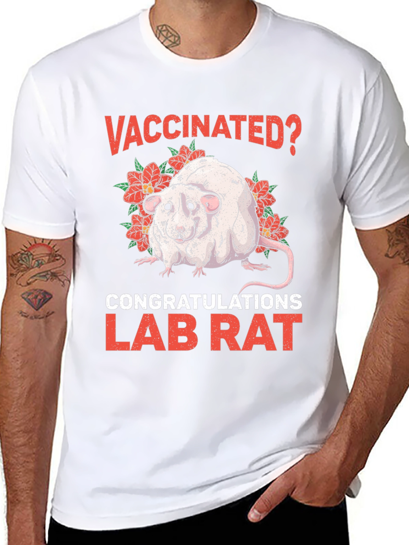 Vaccinated Lab Rat Graphic T-Shirt