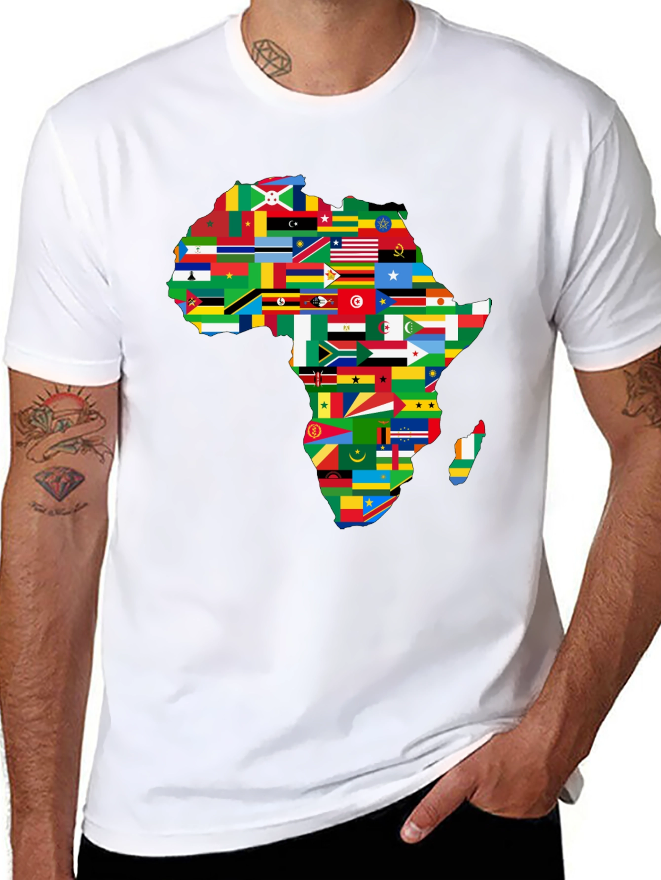 Africa Flags Map Graphic T-Shirt