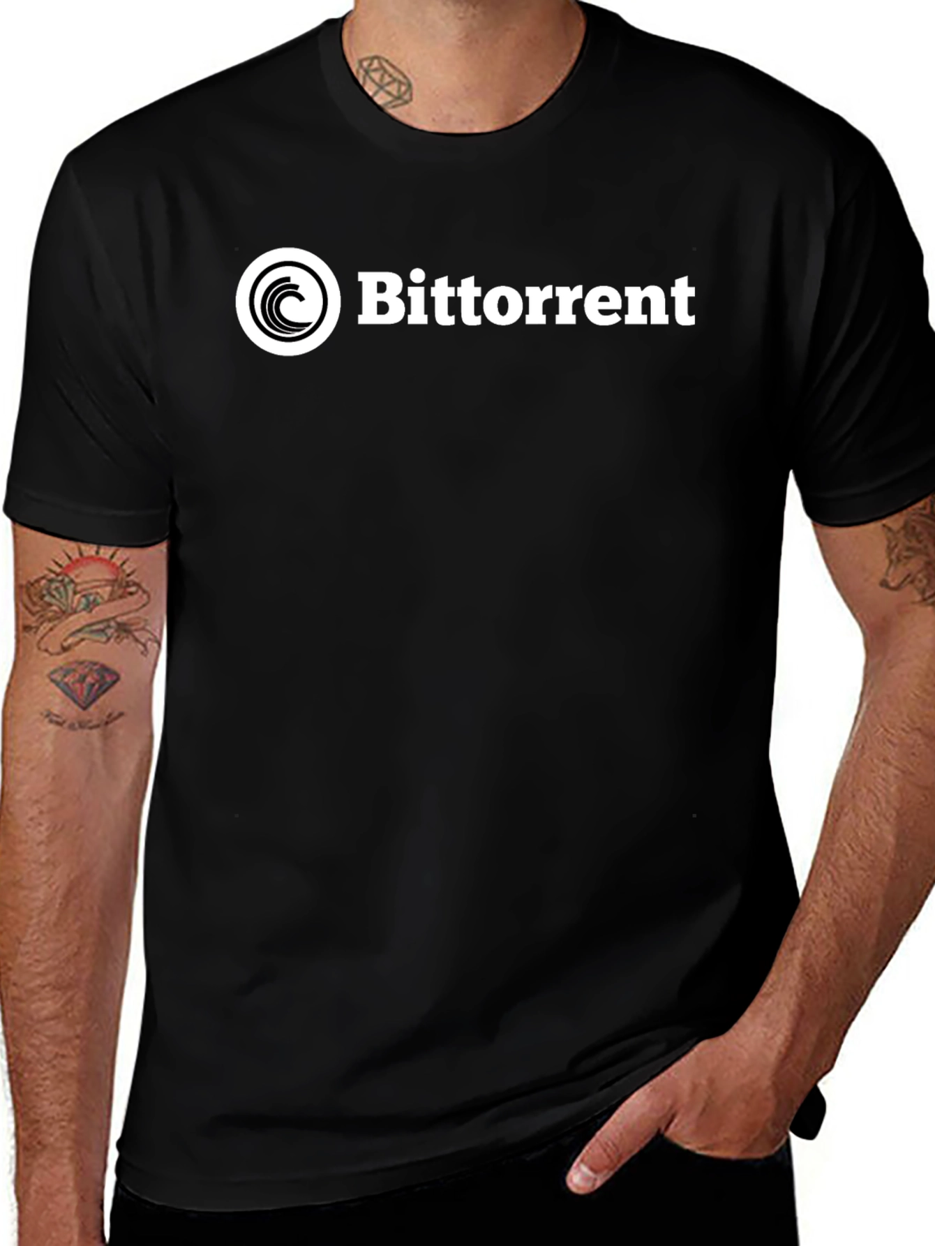 BitTorrent Logo Black T-Shirt - Casual Wear