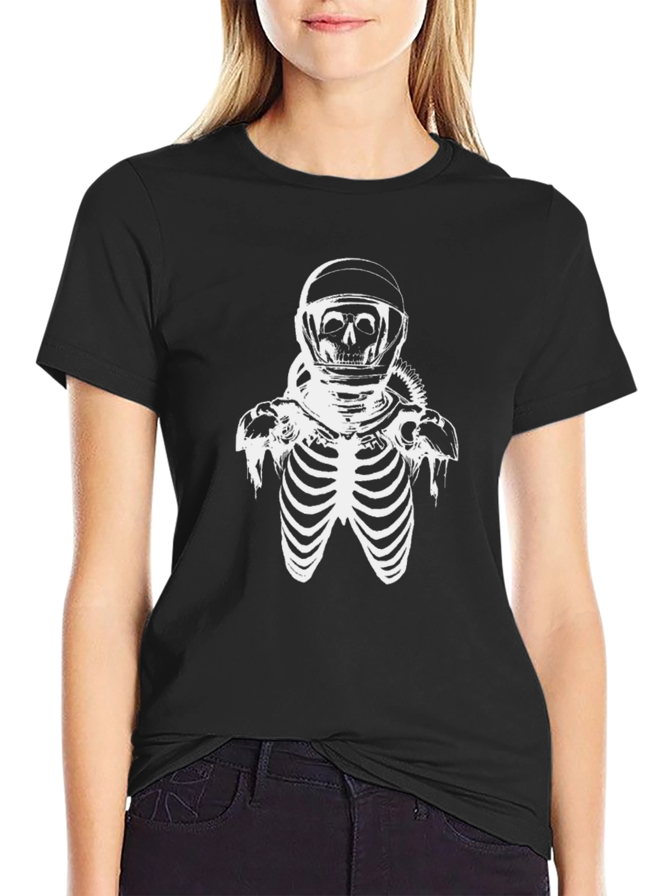 Astronaut Skeleton Graphic T-Shirt
