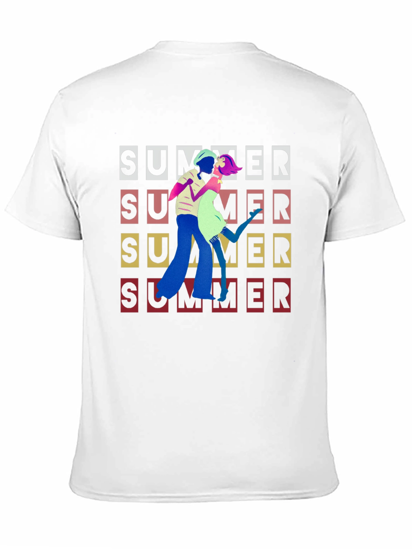 Retro Summer Dance Black T-Shirt