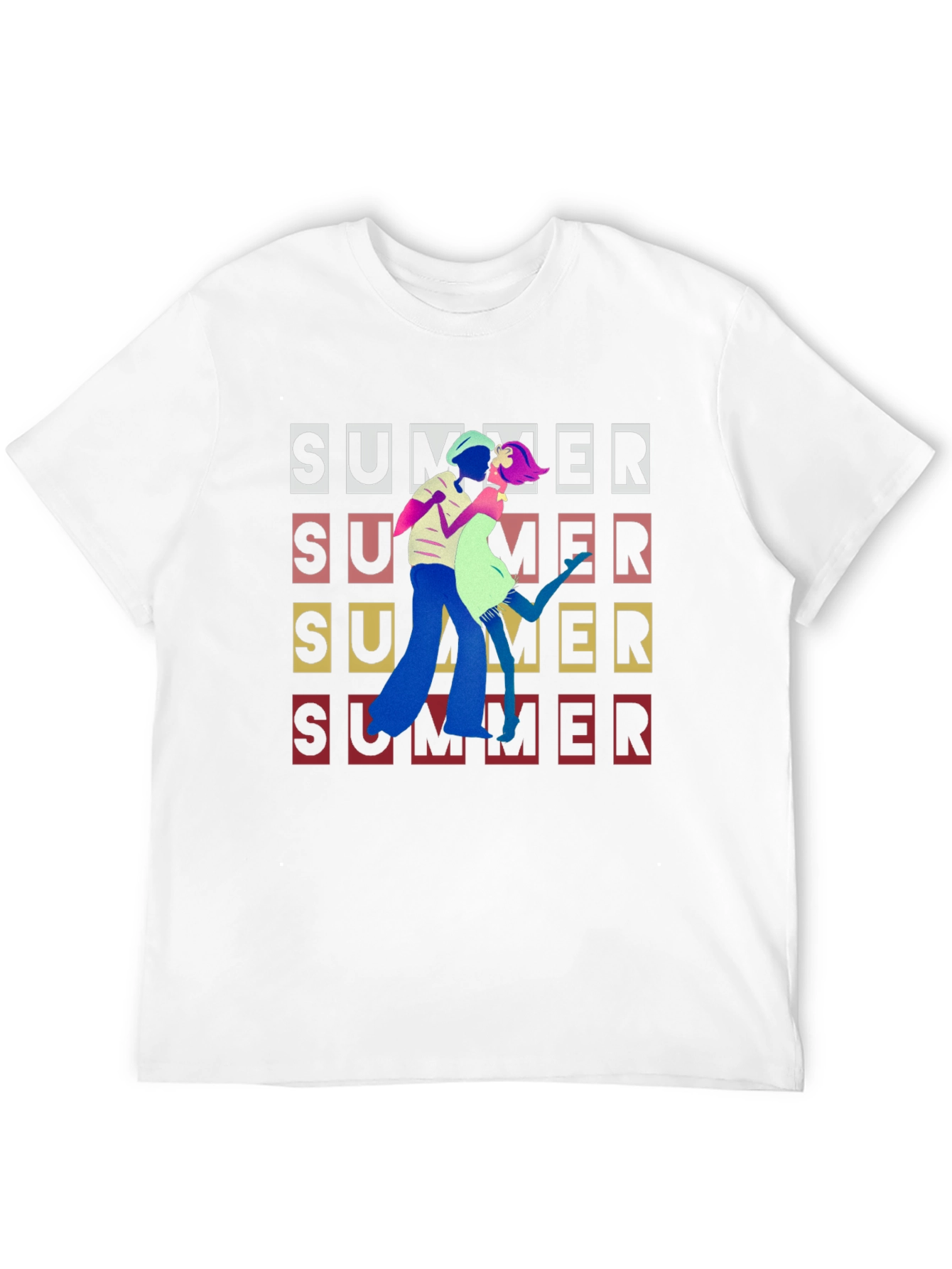Retro Summer Dance Black T-Shirt