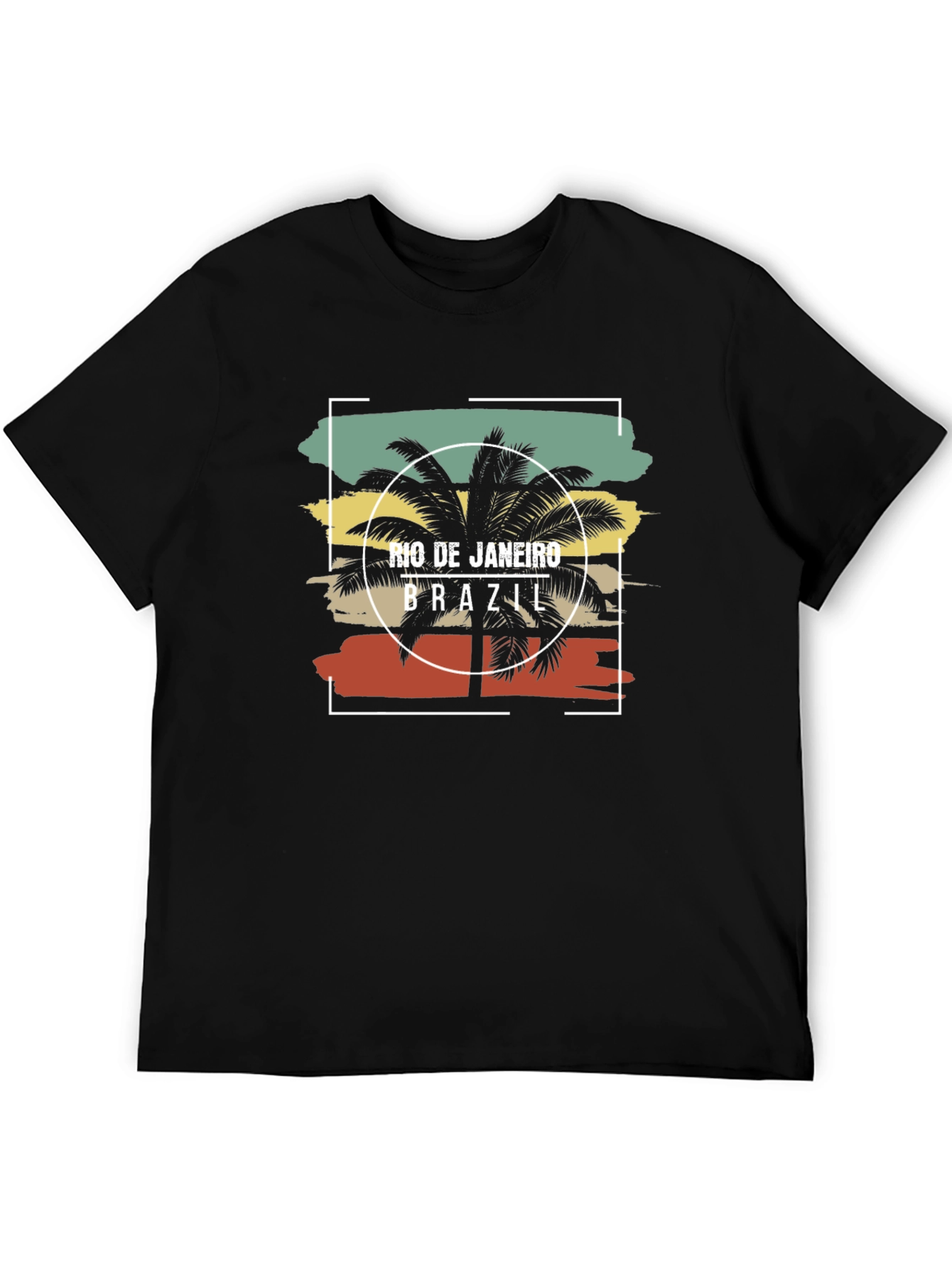 Rio de Janeiro Brazil T-Shirt Palm Tree Design