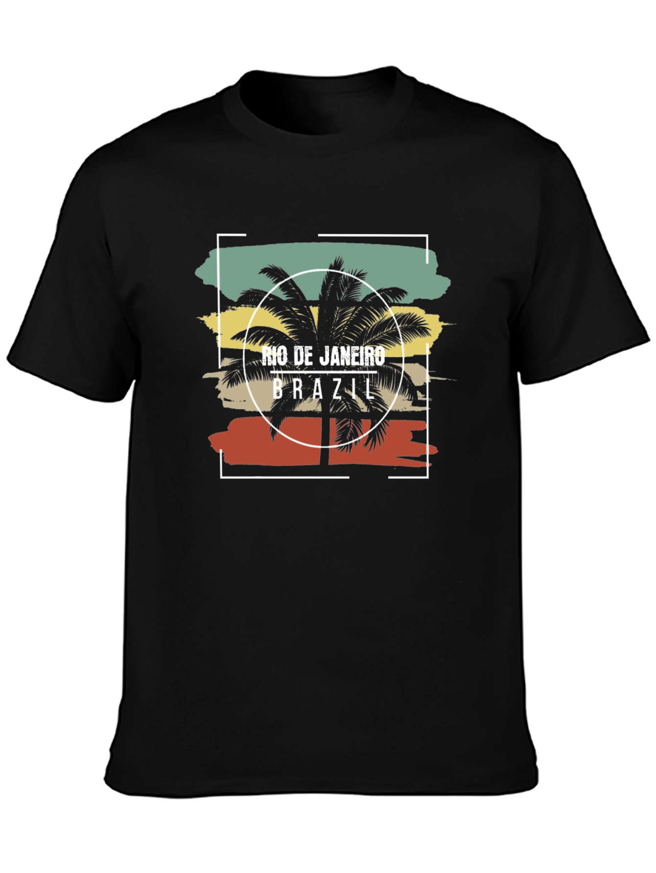 Rio de Janeiro Brazil T-Shirt Palm Tree Design