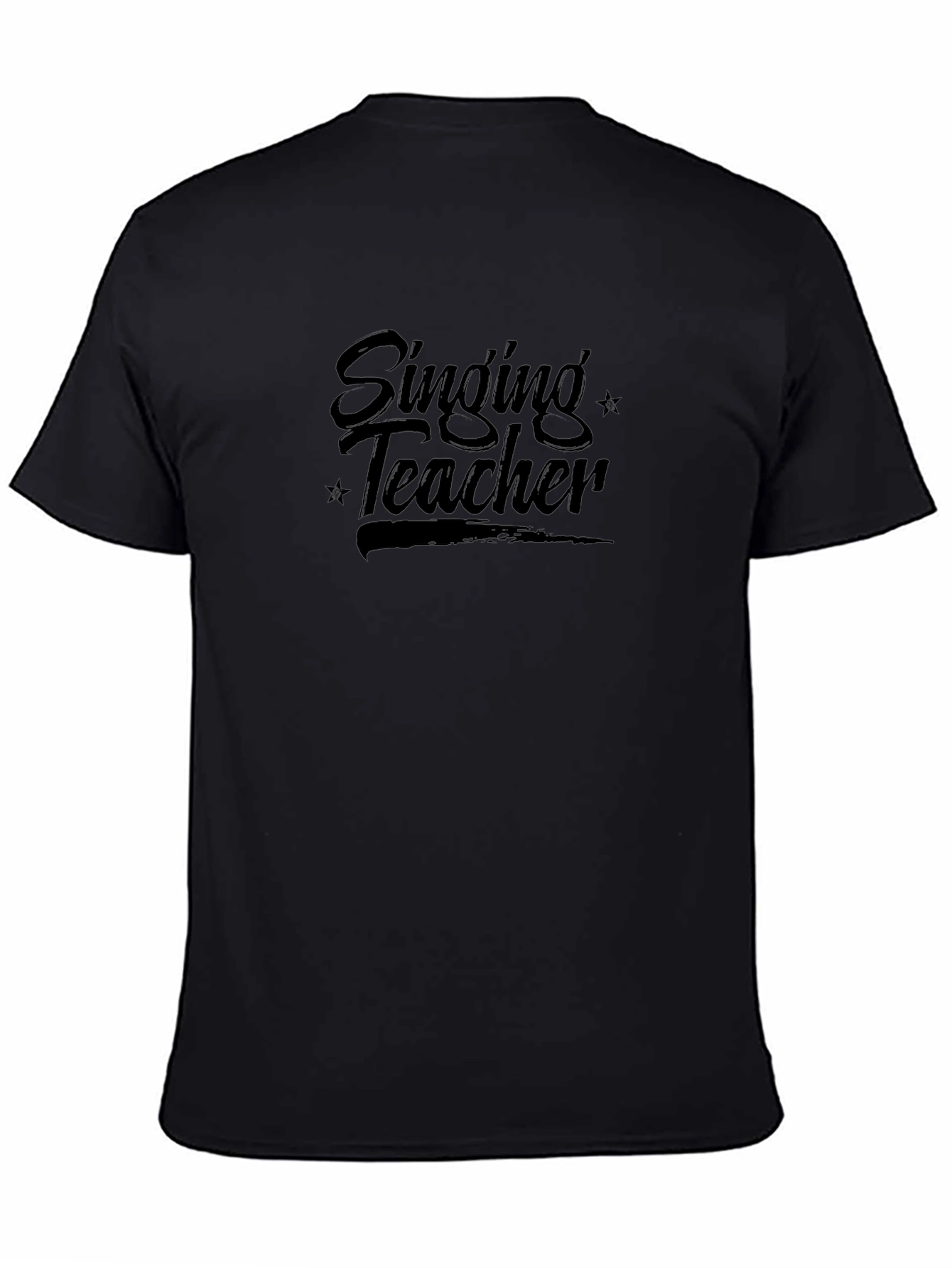 Singing Teacher Graphic Tee - Black Cotton T-Shirt