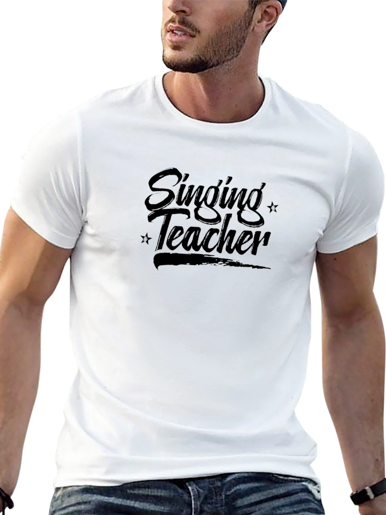 Singing Teacher Graphic Tee - Black Cotton T-Shirt