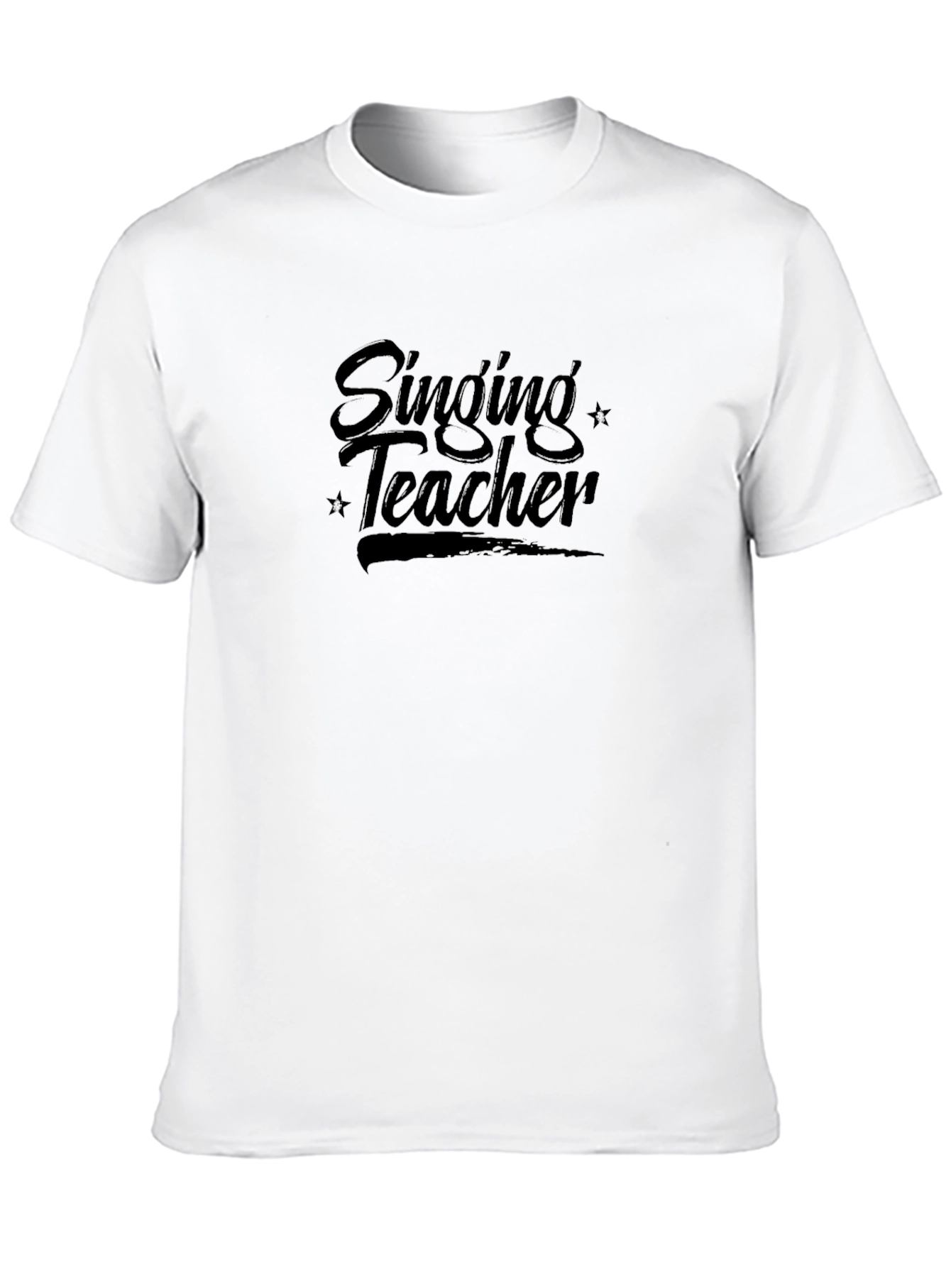 Singing Teacher Graphic Tee - Black Cotton T-Shirt