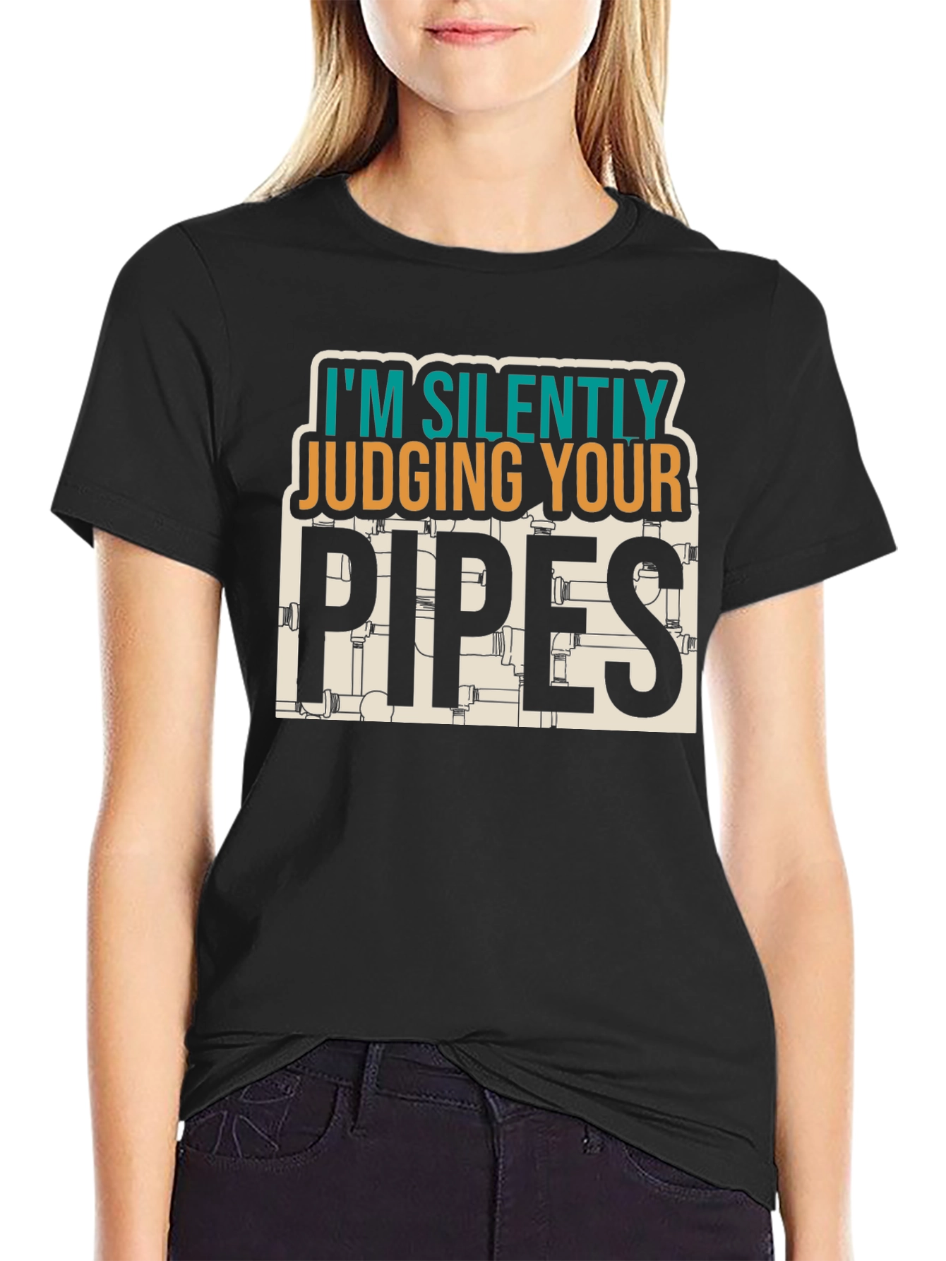 Silently Judging Your Pipes - Plumber T-Shirt