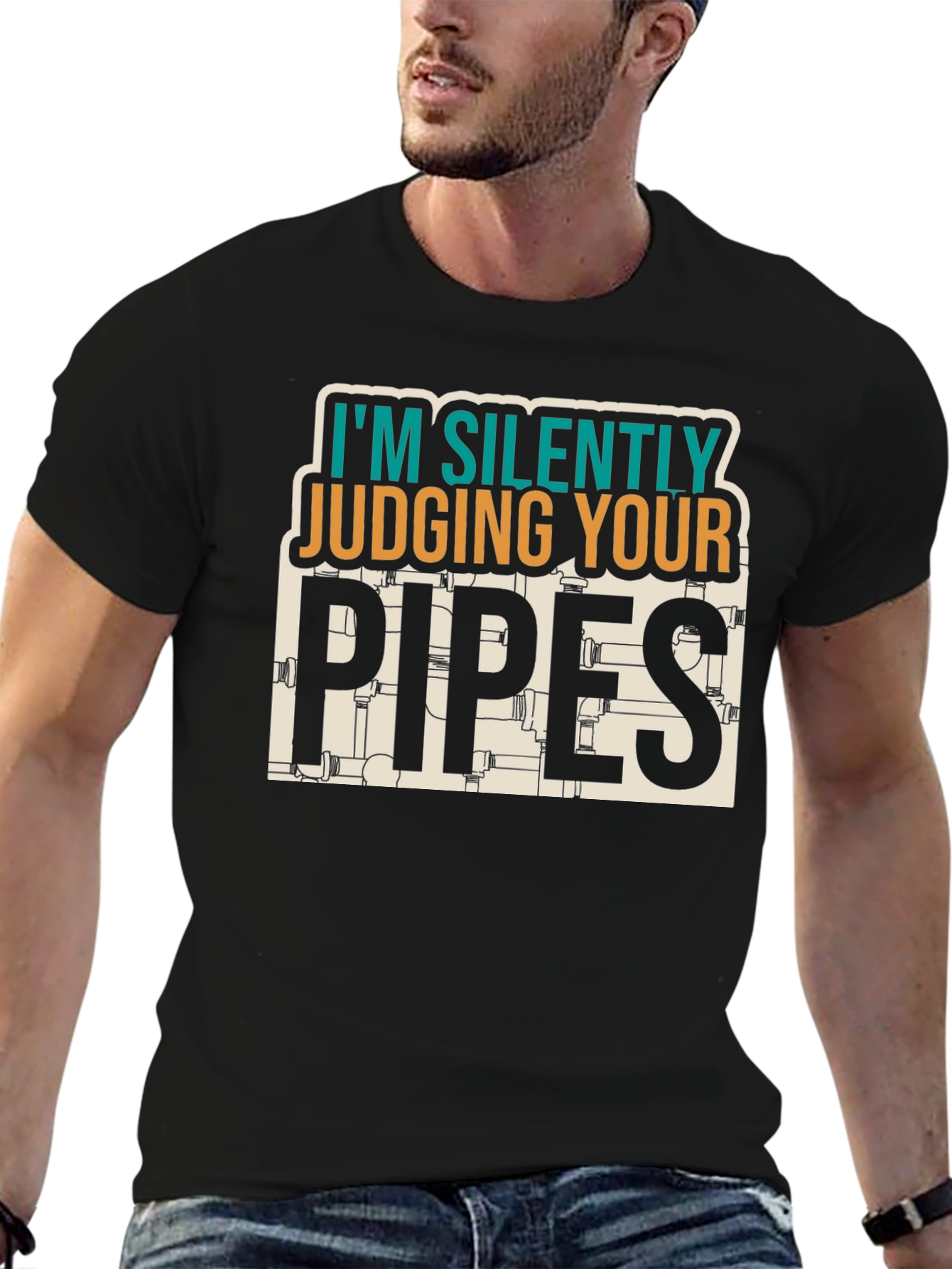 Silently Judging Your Pipes - Plumber T-Shirt