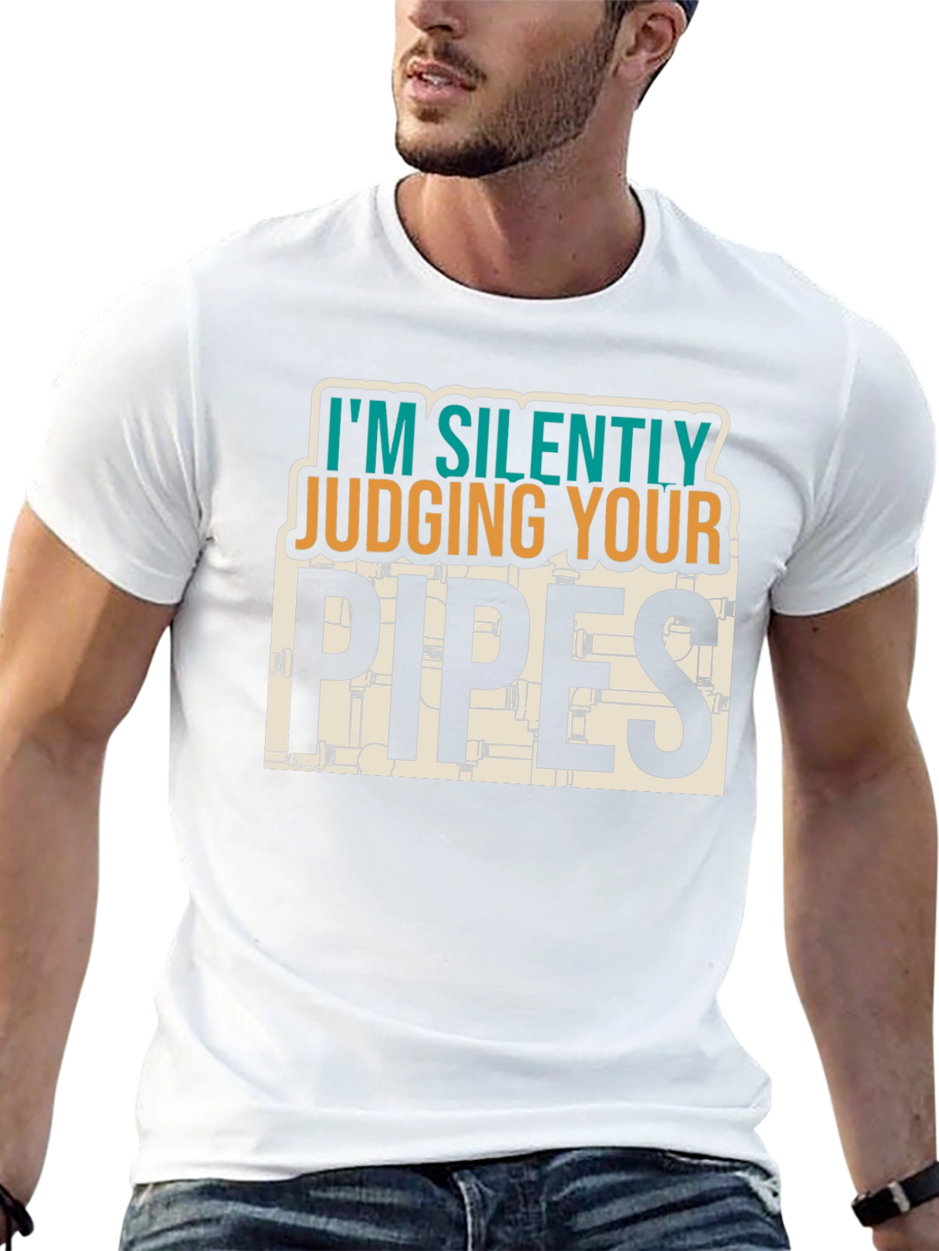 Silently Judging Your Pipes - Plumber T-Shirt