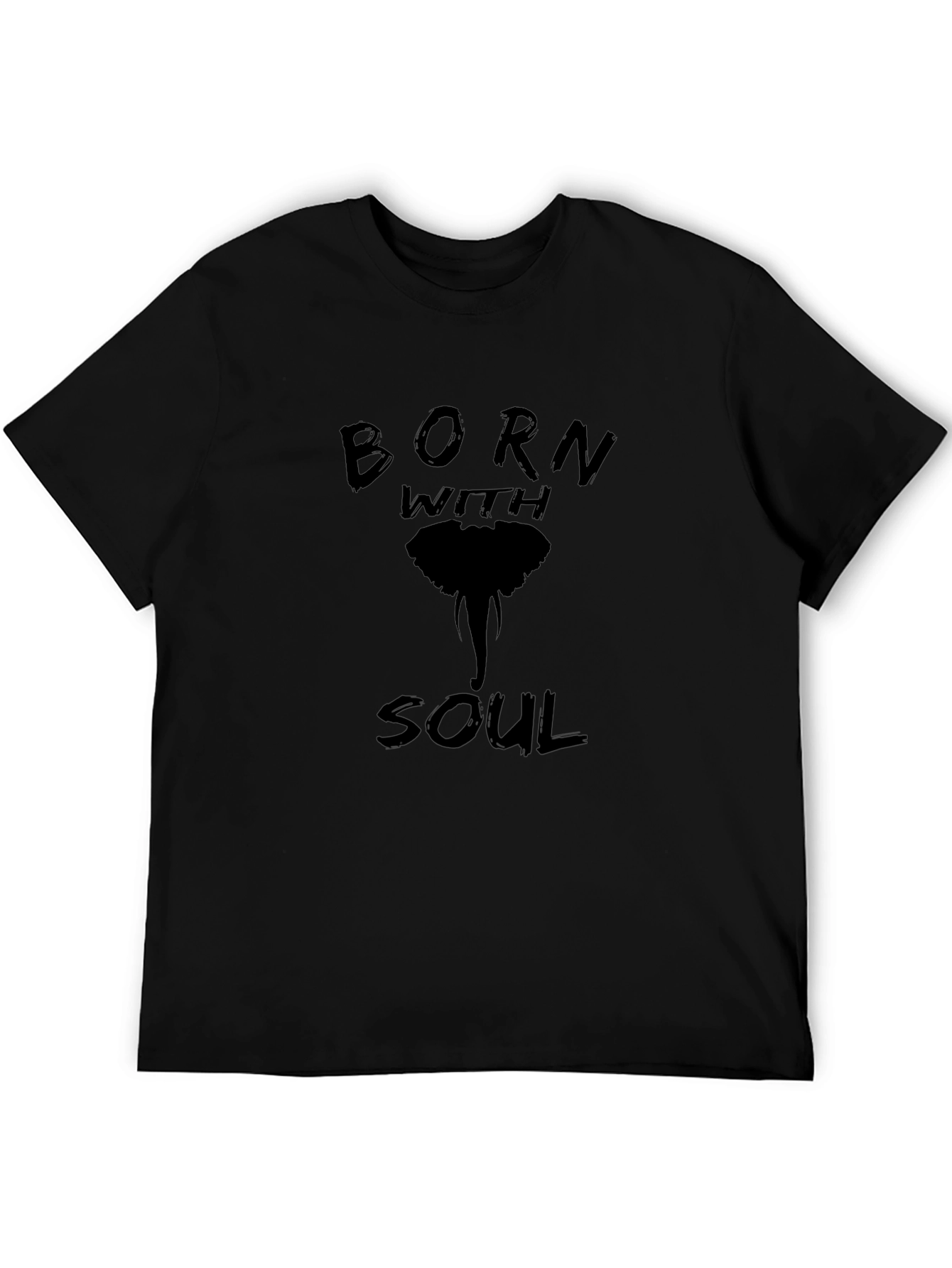 Born With Soul Graphic T-Shirt - Elephant Design