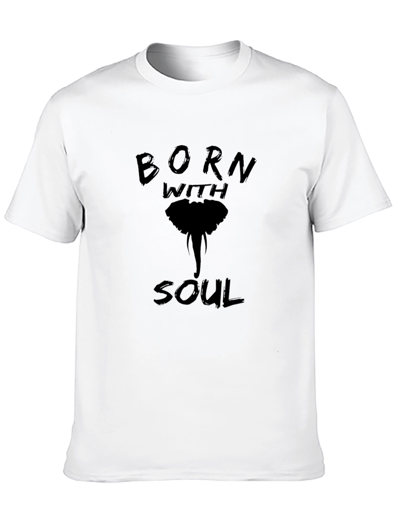 Born With Soul Graphic T-Shirt - Elephant Design