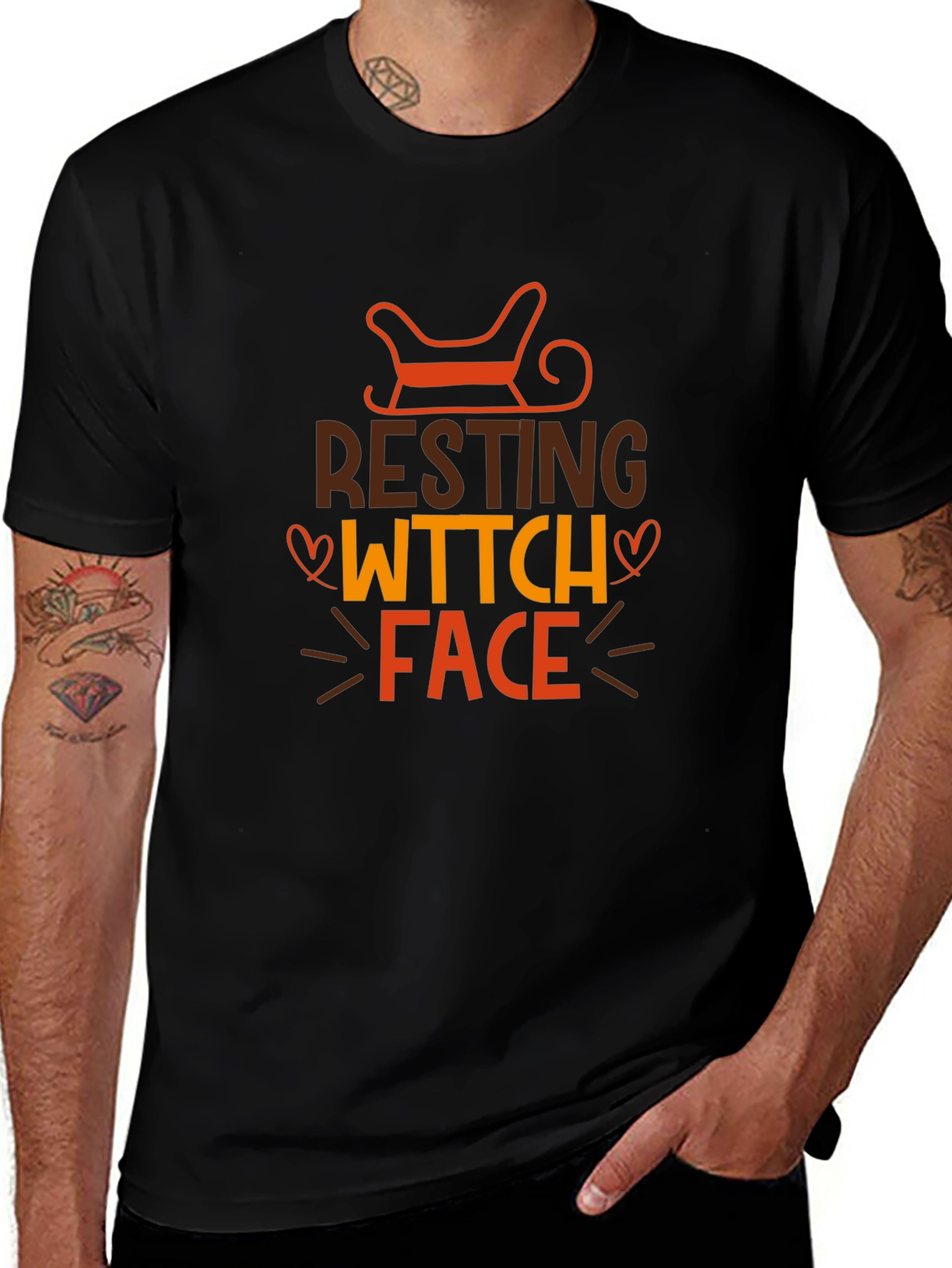 Resting Witch Face Halloween T-Shirt