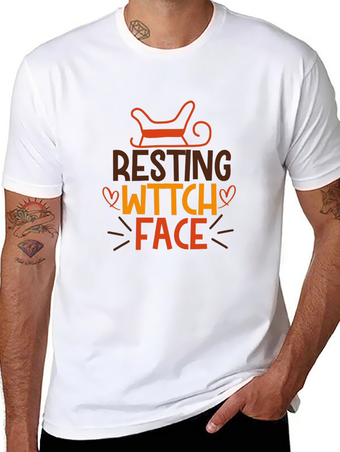 Resting Witch Face Halloween T-Shirt