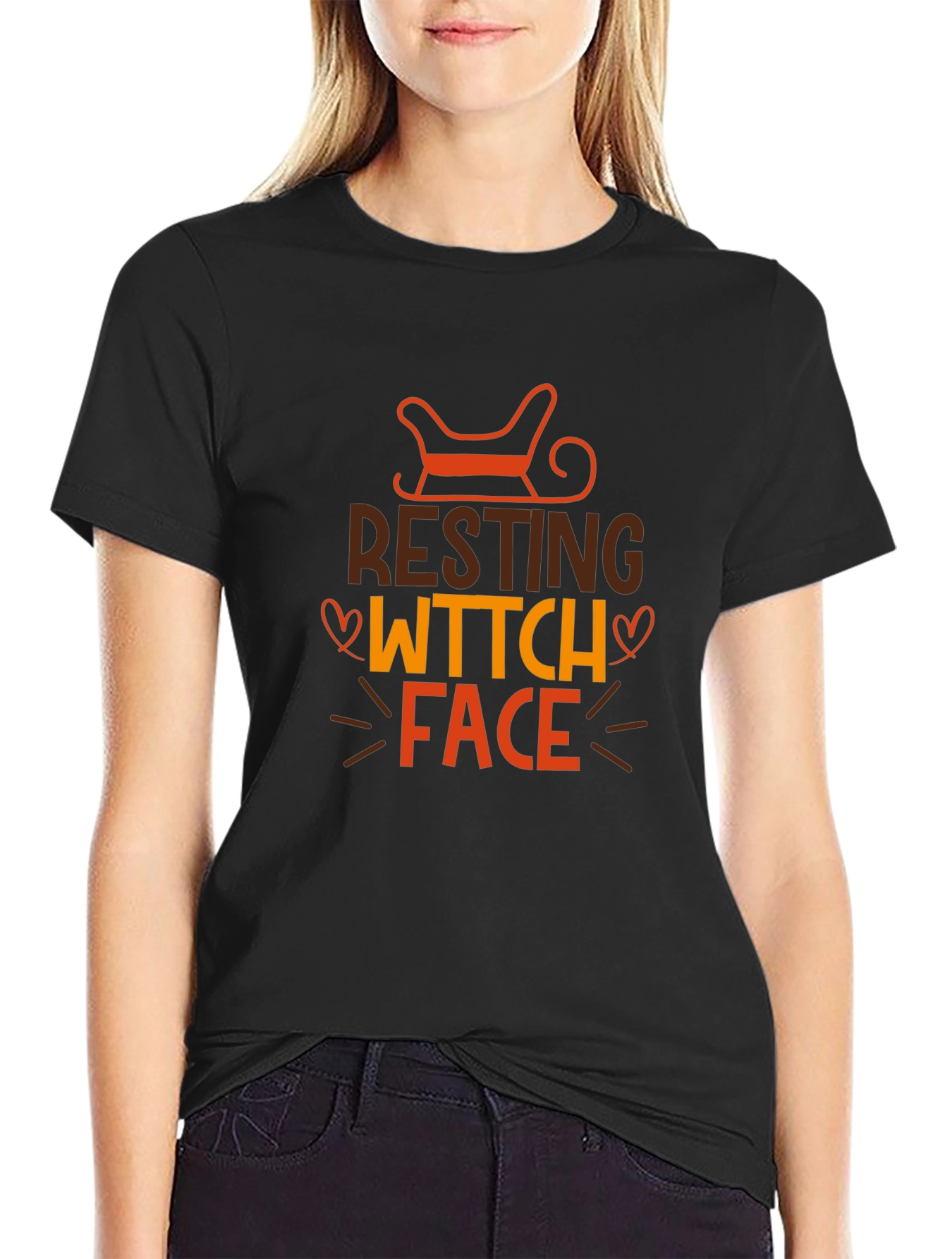 Resting Witch Face Halloween T-Shirt