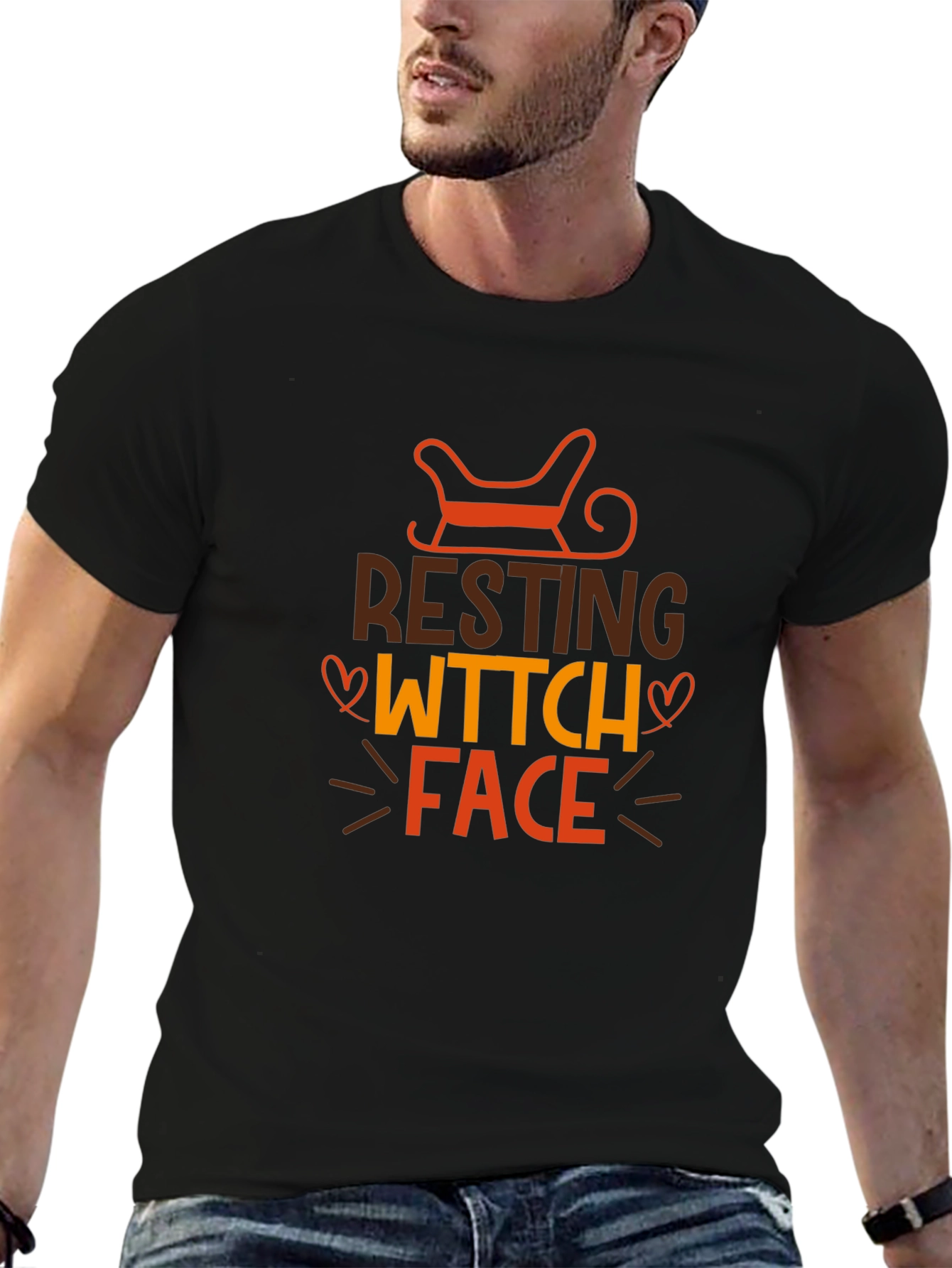 Resting Witch Face Halloween T-Shirt