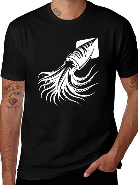 Squid Graphic T-Shirt - Black