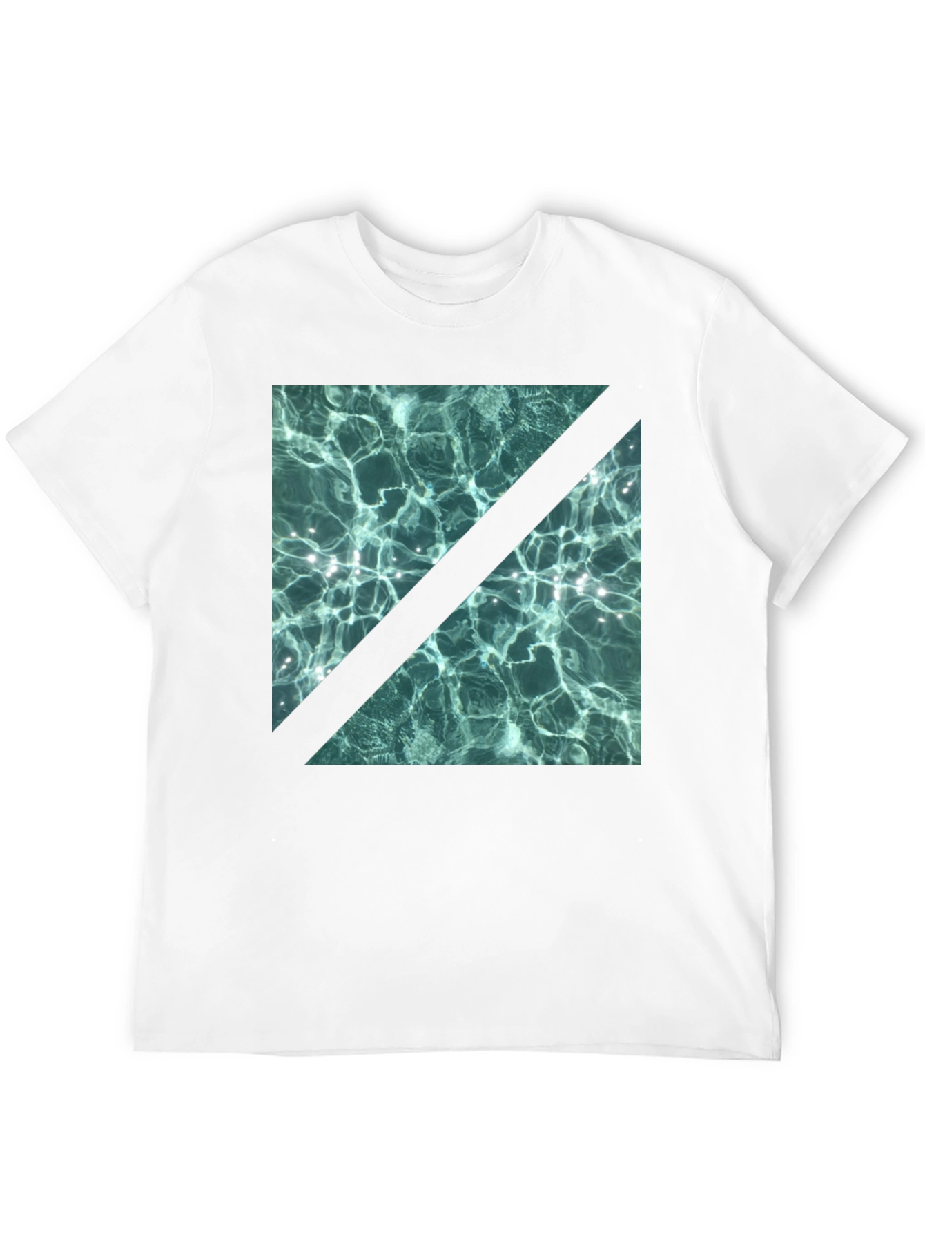 Abstract Water Design Black T-Shirt