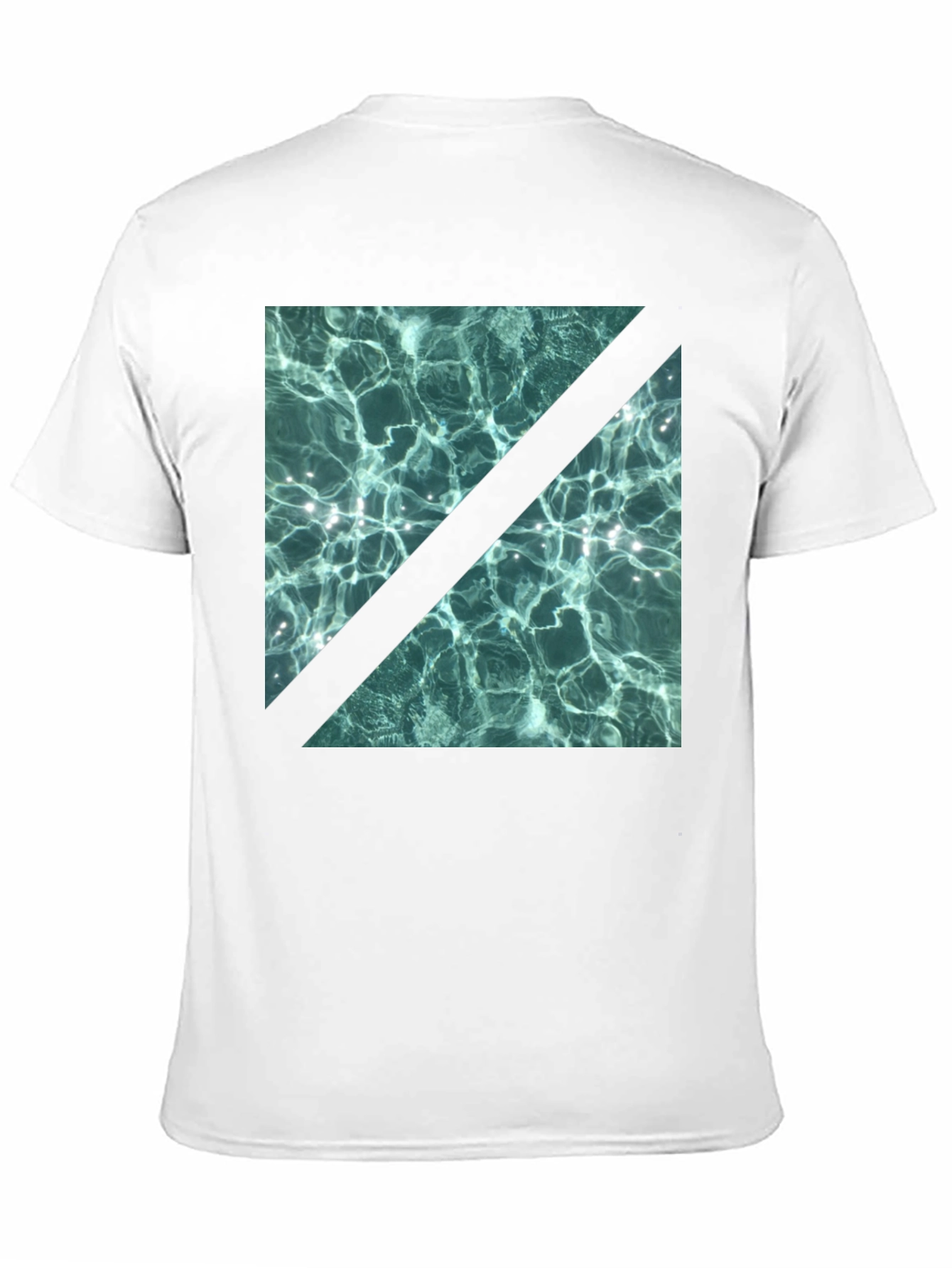 Abstract Water Design Black T-Shirt