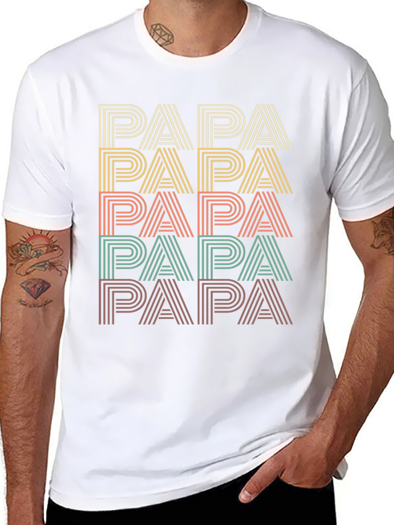 Retro Papa T-Shirt - Stylish Fathers Day Gift!