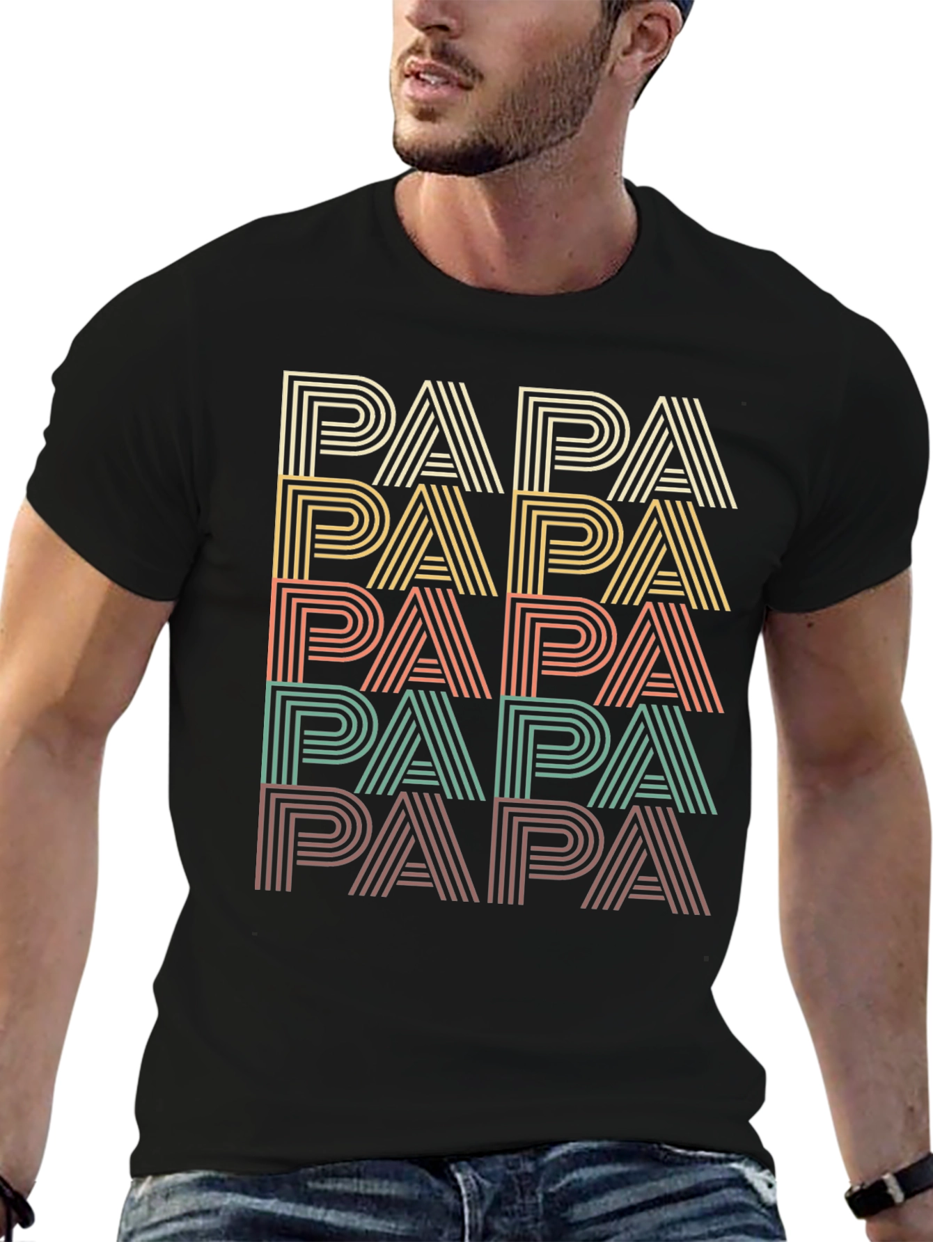 Retro Papa T-Shirt - Stylish Fathers Day Gift!